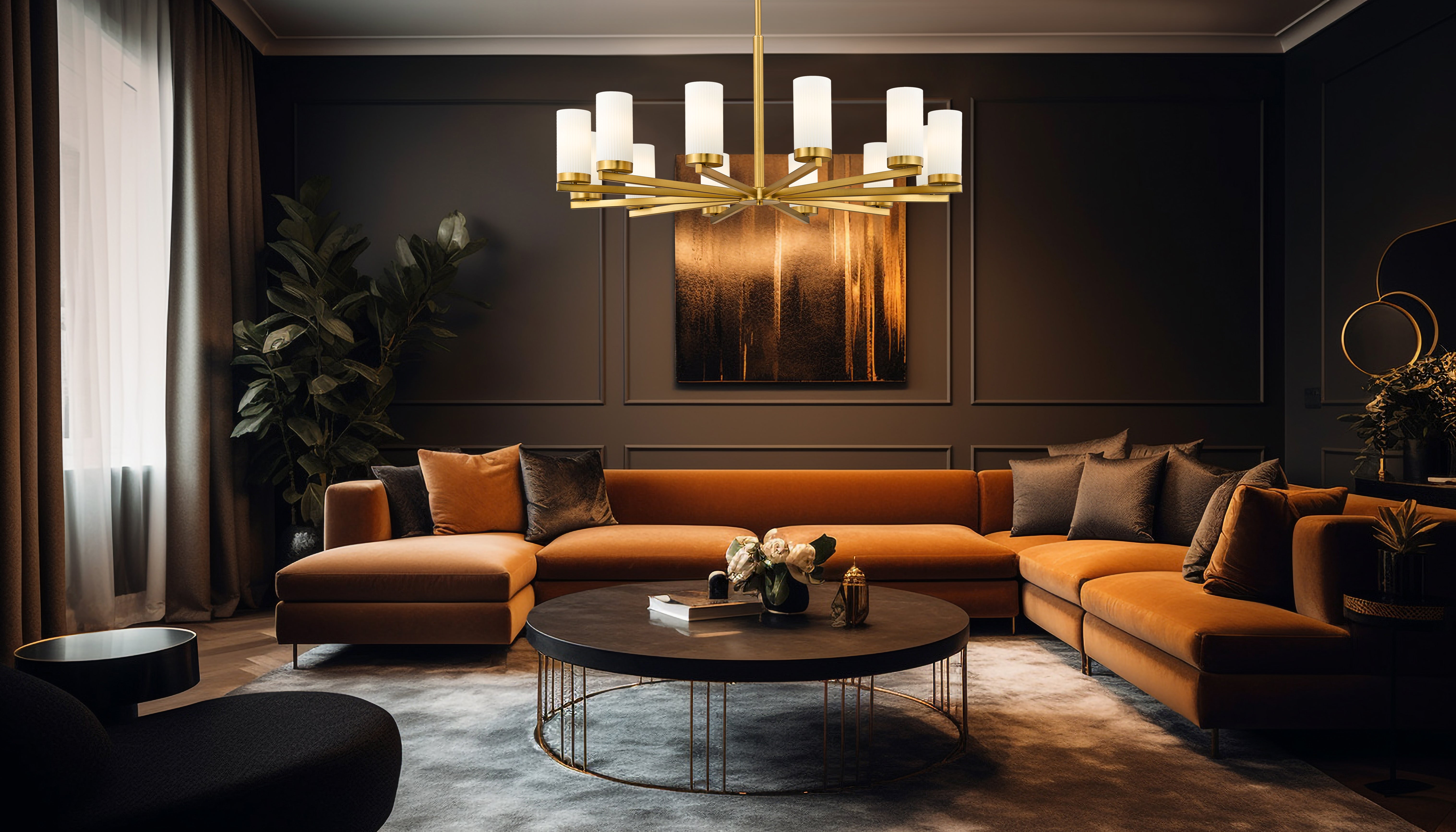 Danica 12 Light Chandelier Modern Gold