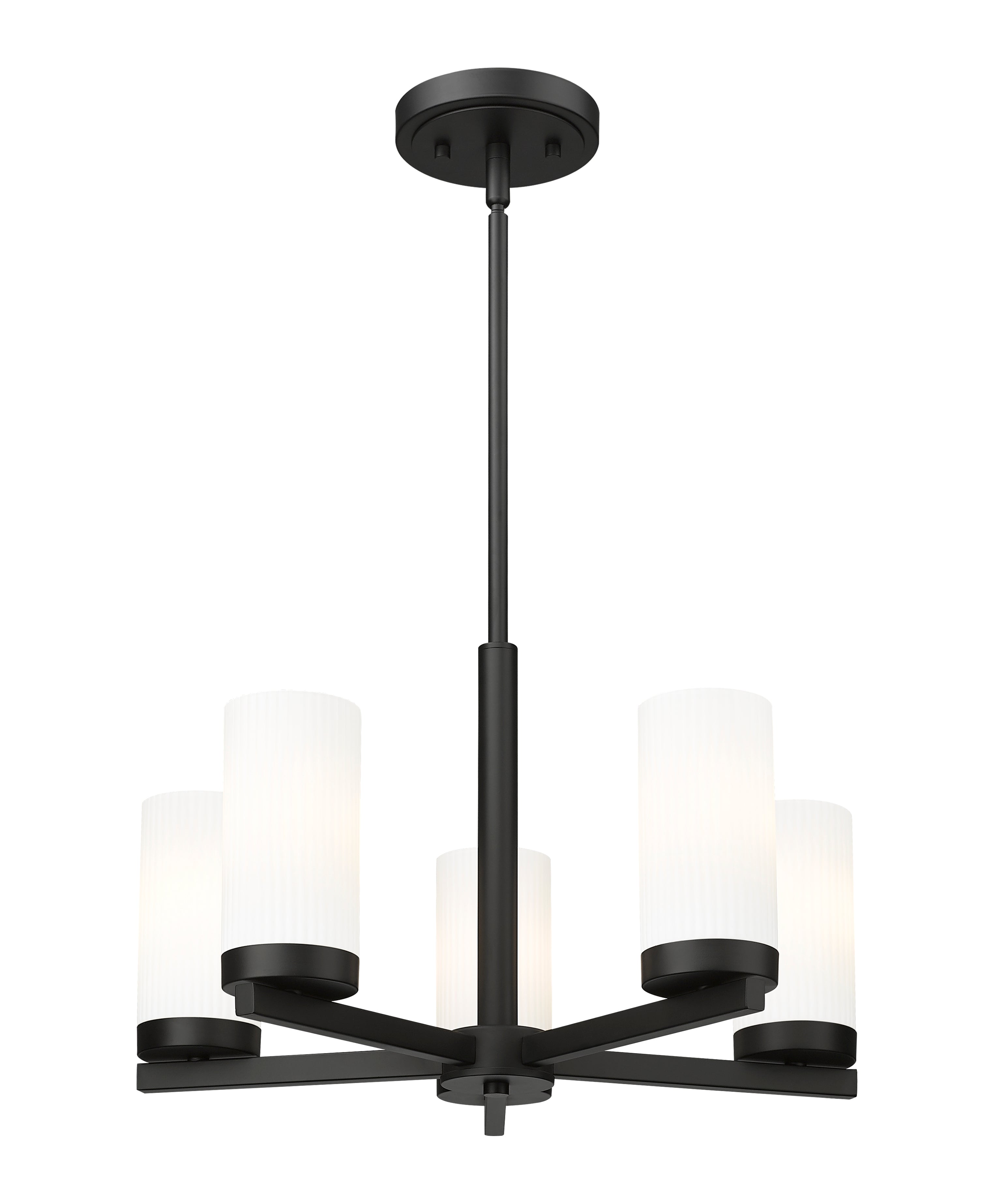 Danica 5 Light Chandelier Matte Black