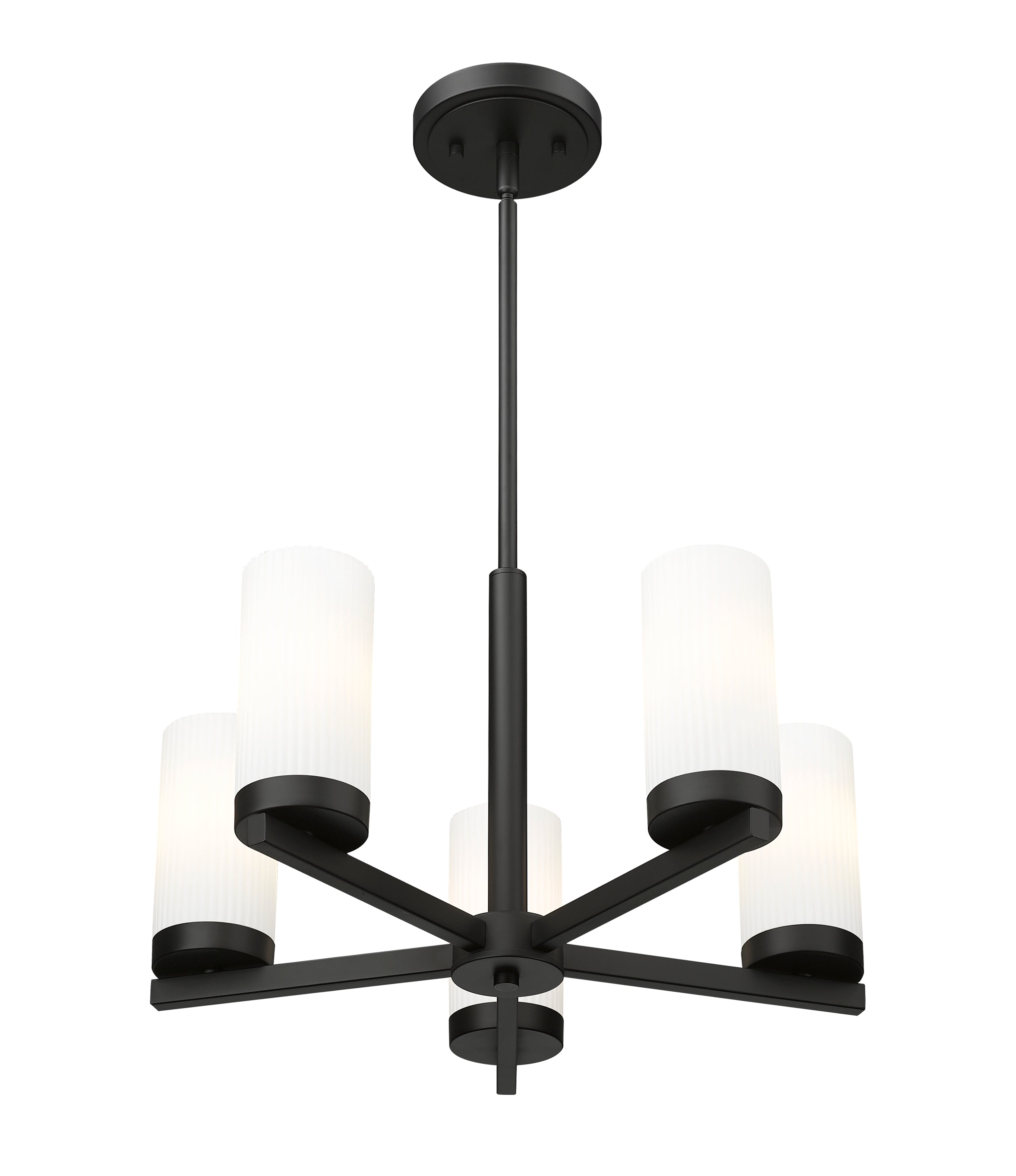 Danica 5 Light Chandelier Matte Black