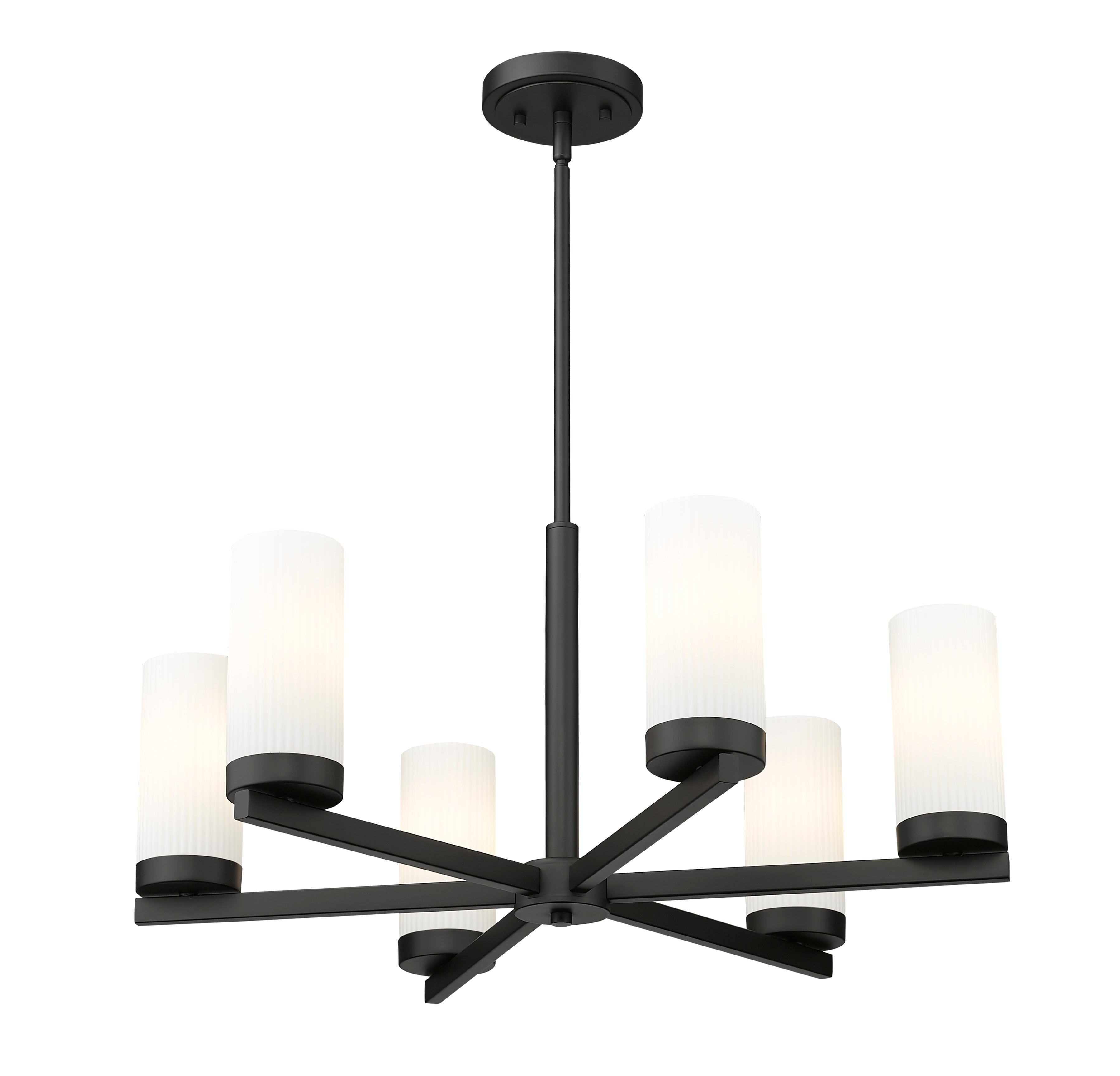 Danica 6 Light Chandelier Matte Black