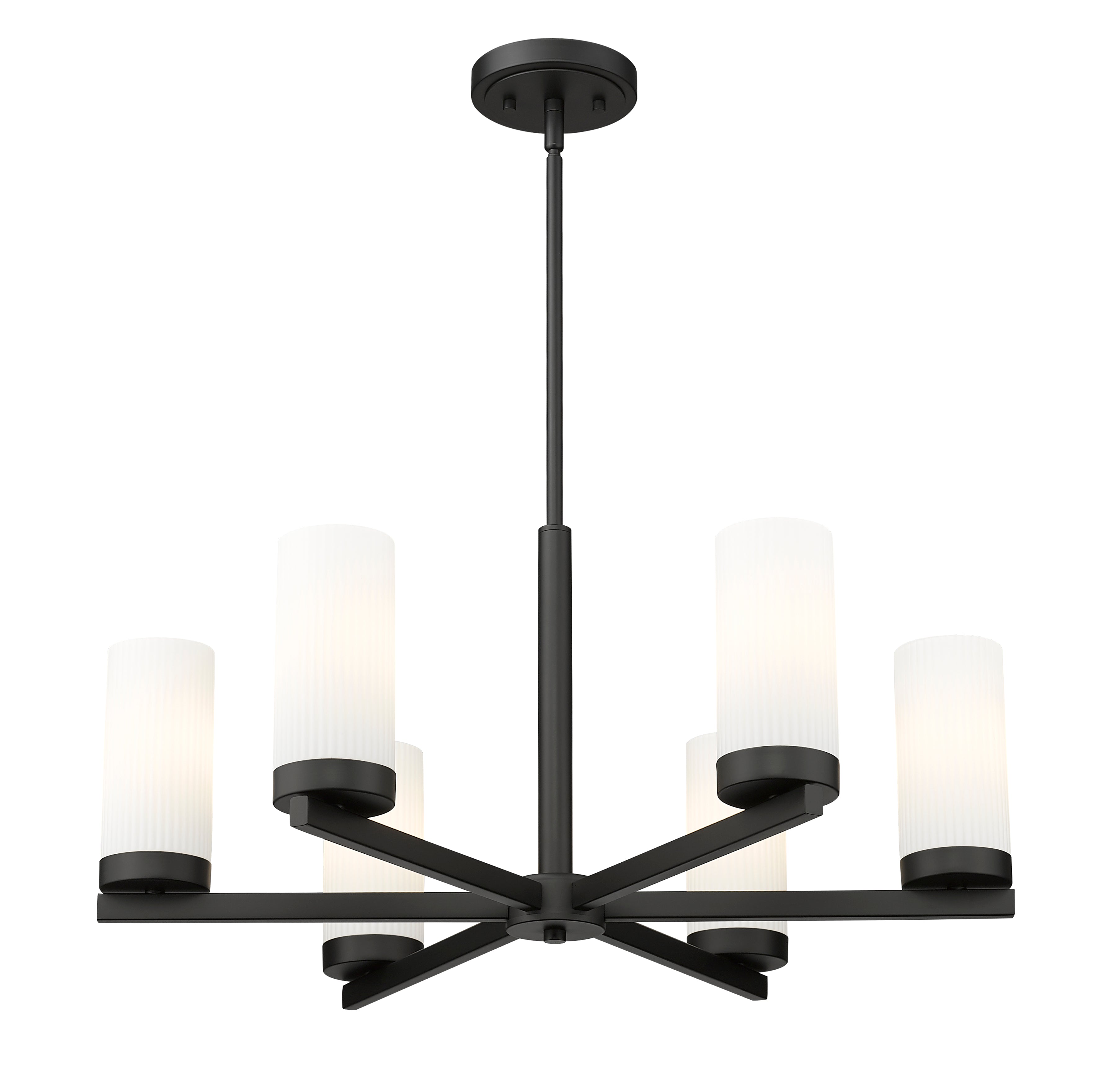 Danica 6 Light Chandelier Matte Black