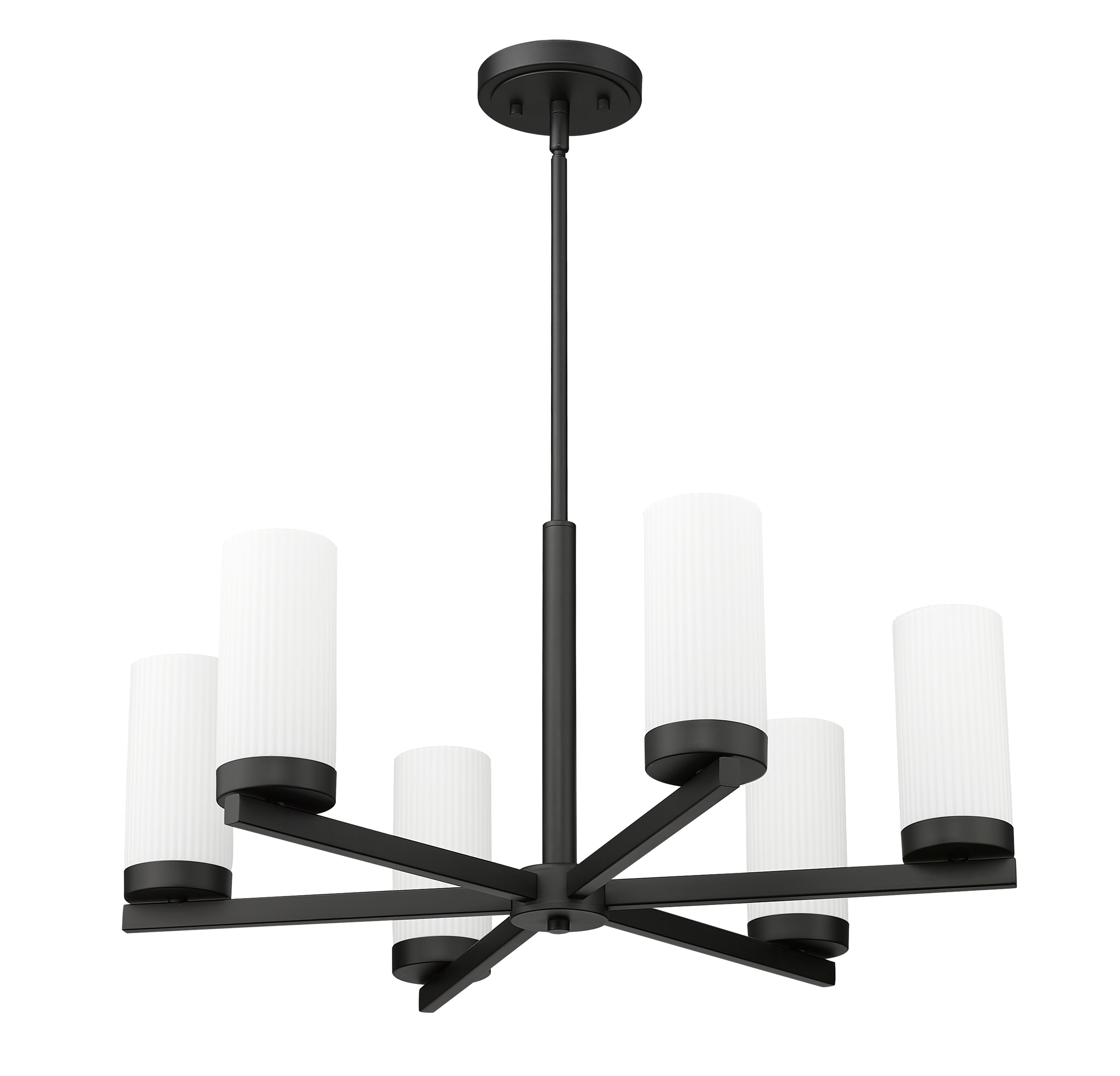 Danica 6 Light Chandelier Matte Black