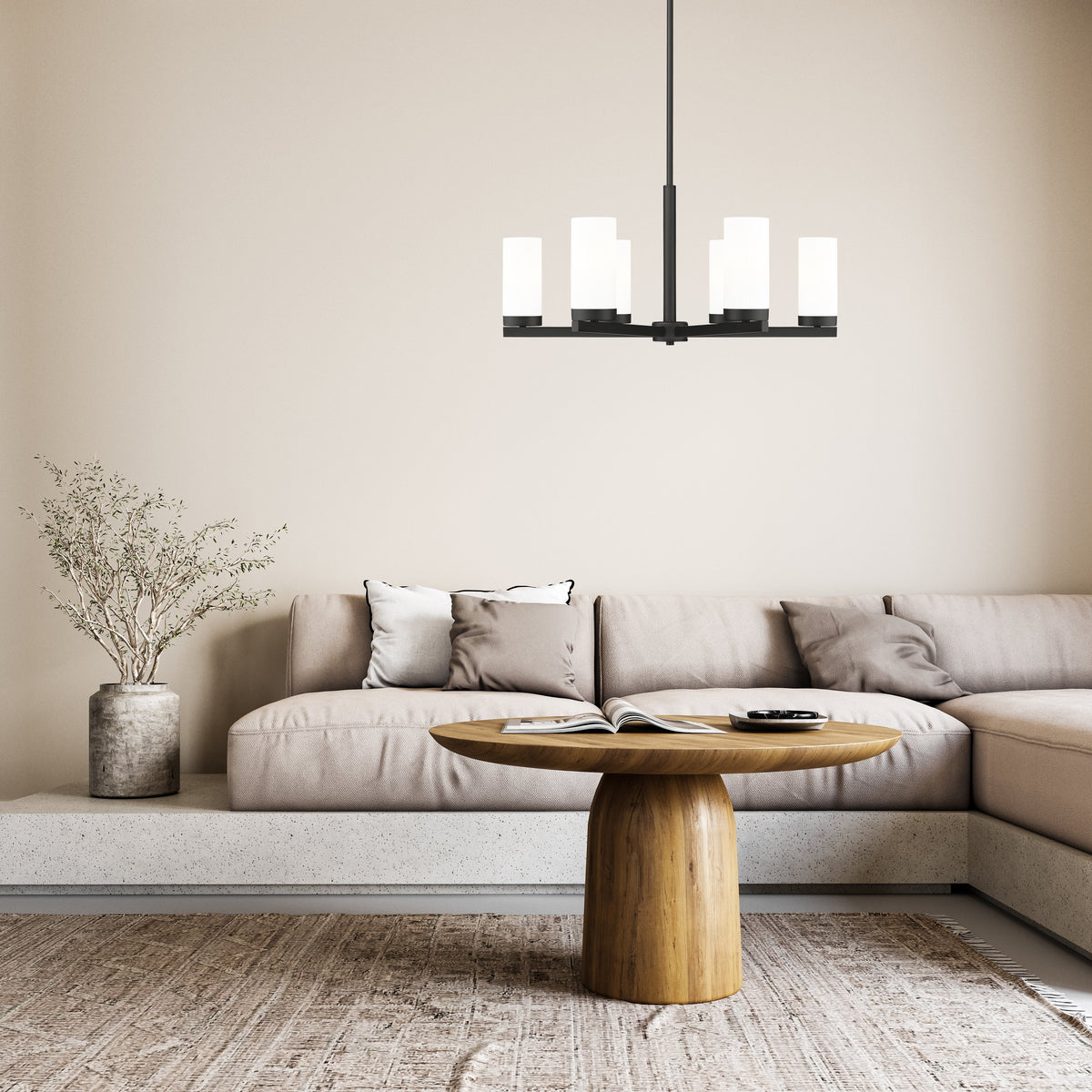 Danica 6 Light Chandelier Matte Black