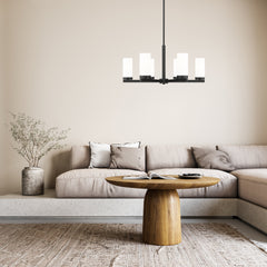 Danica 6 Light Chandelier Matte Black