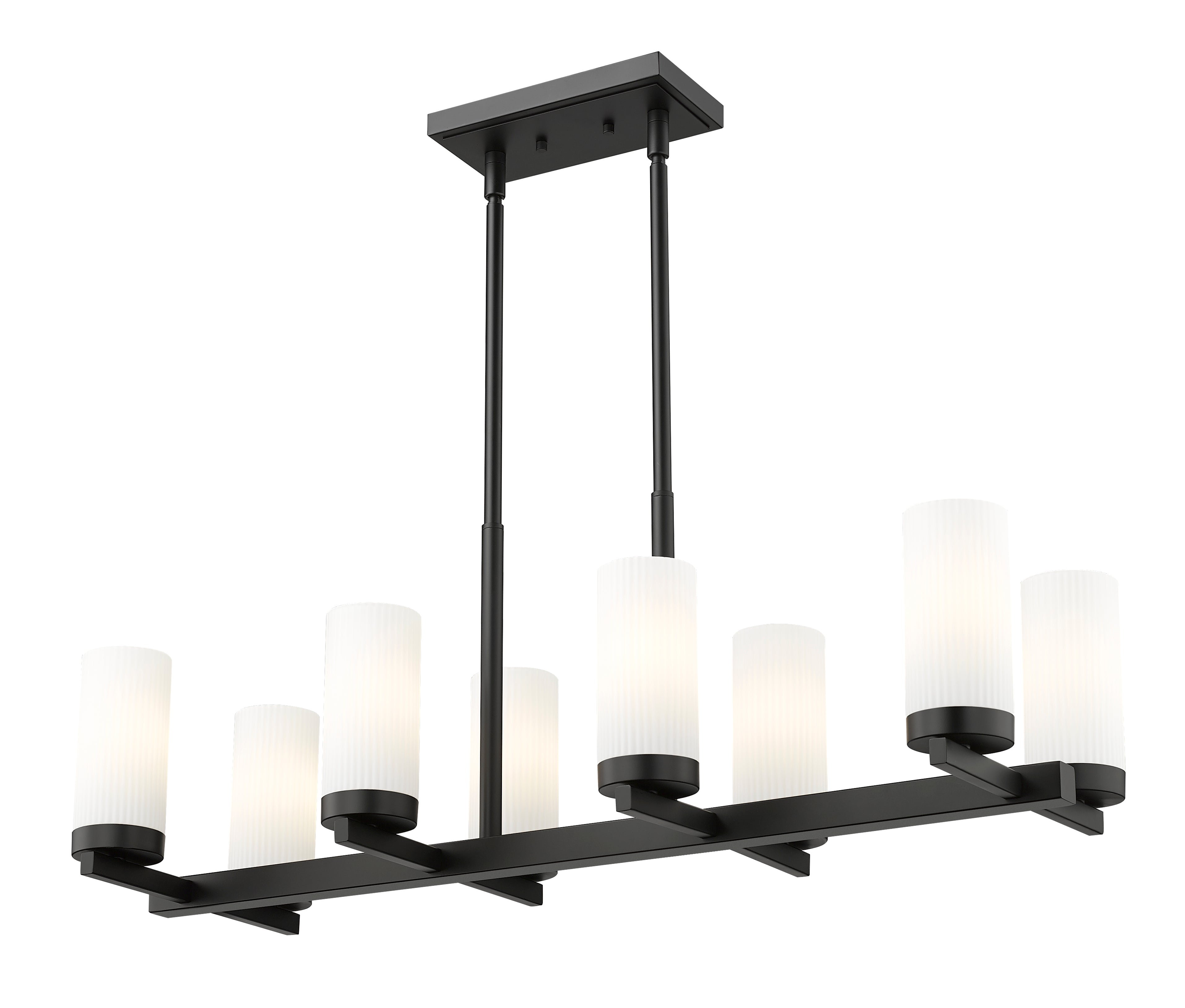Danica 8 Light Linear Chandelier Matte Black