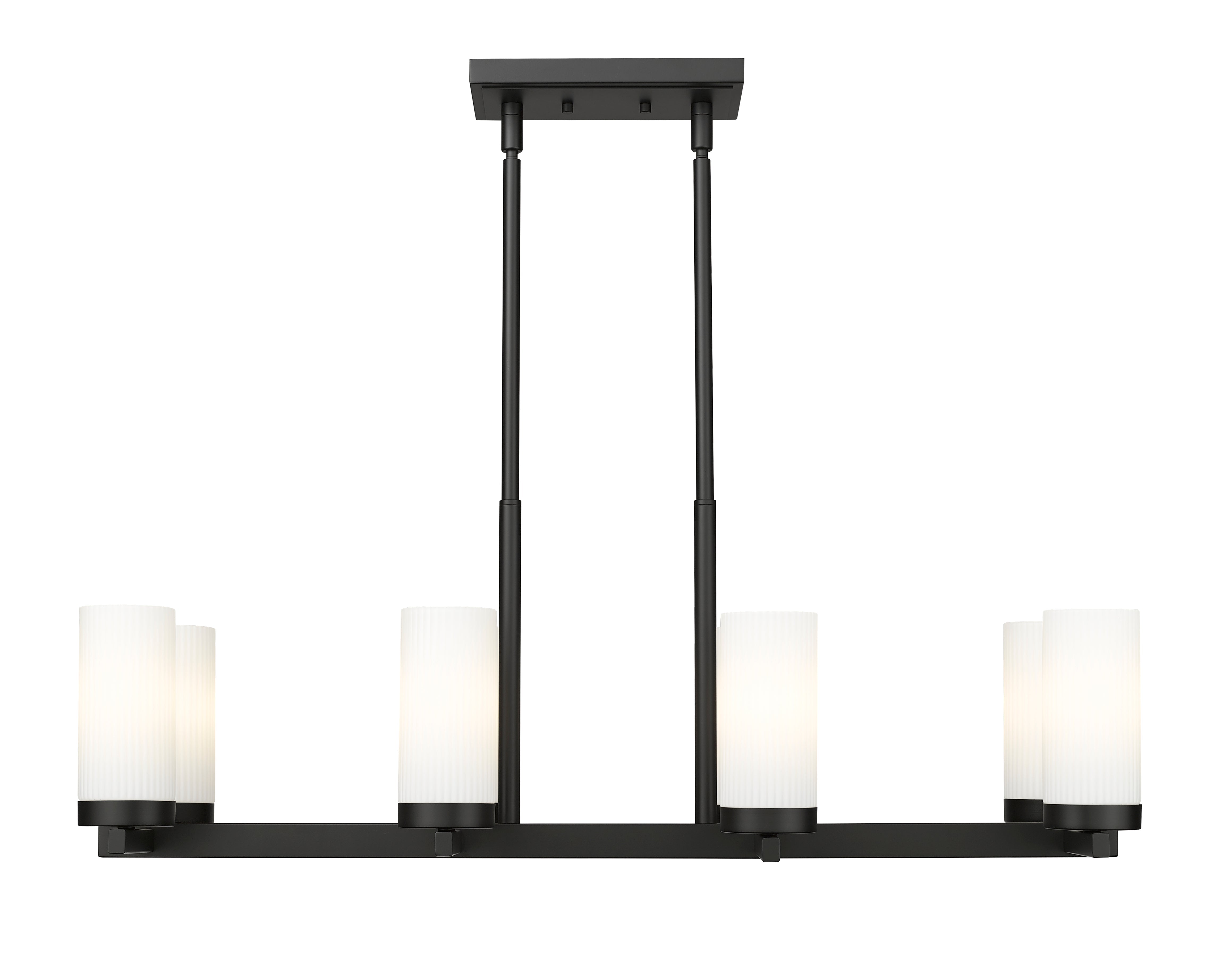 Danica 8 Light Linear Chandelier Matte Black