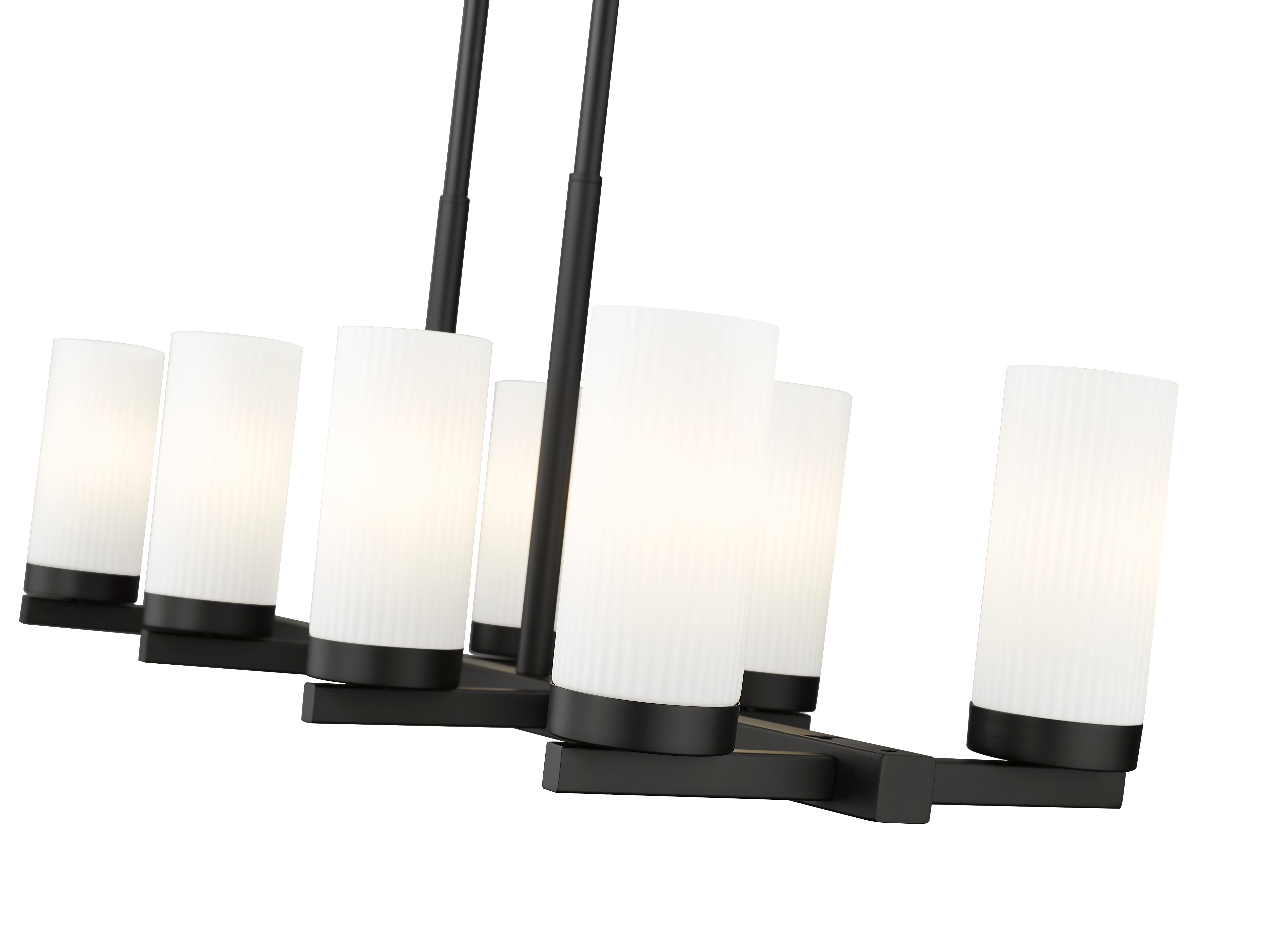 Danica 8 Light Linear Chandelier Matte Black