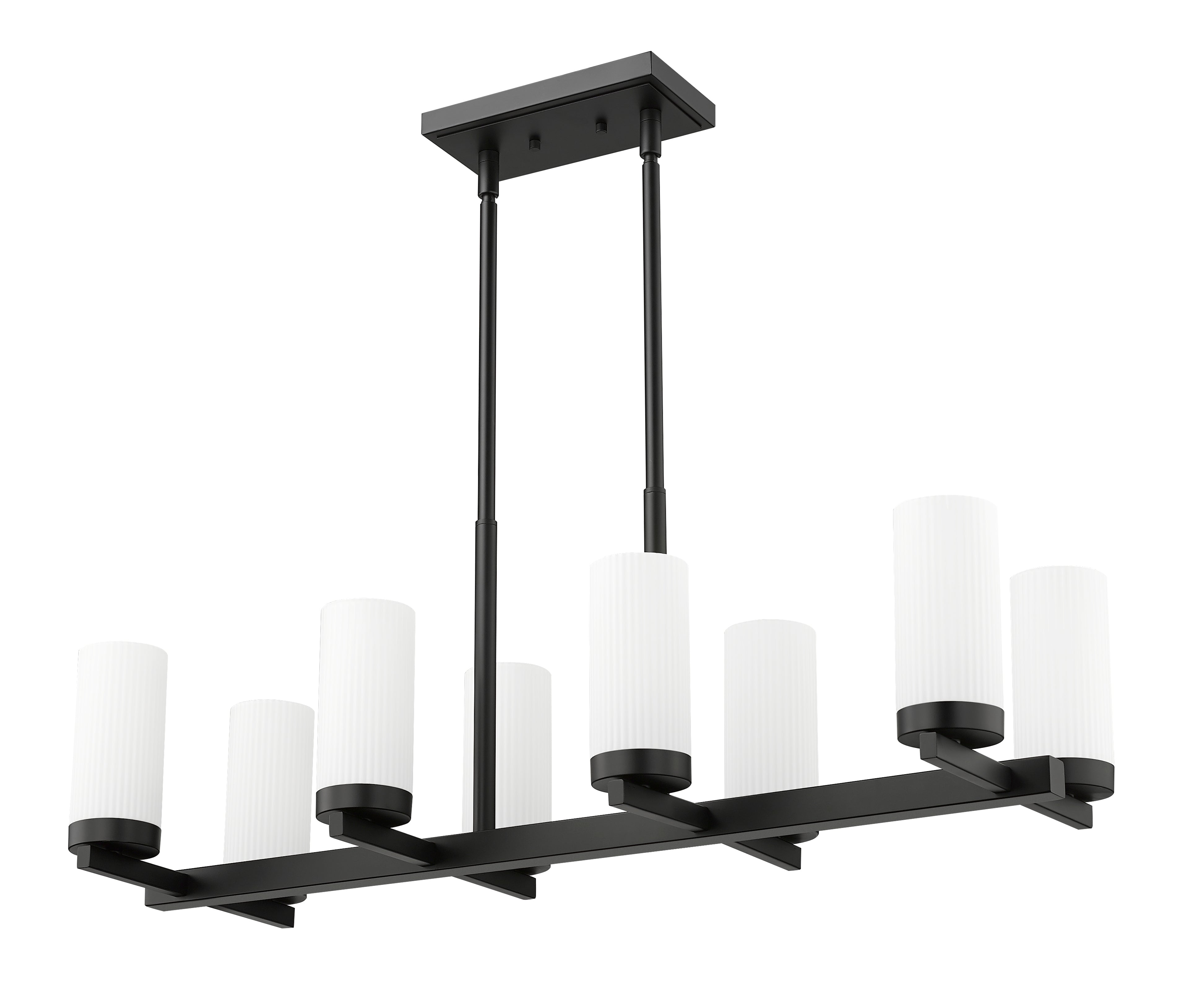Danica 8 Light Linear Chandelier Matte Black