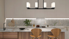 Danica 8 Light Linear Chandelier Matte Black