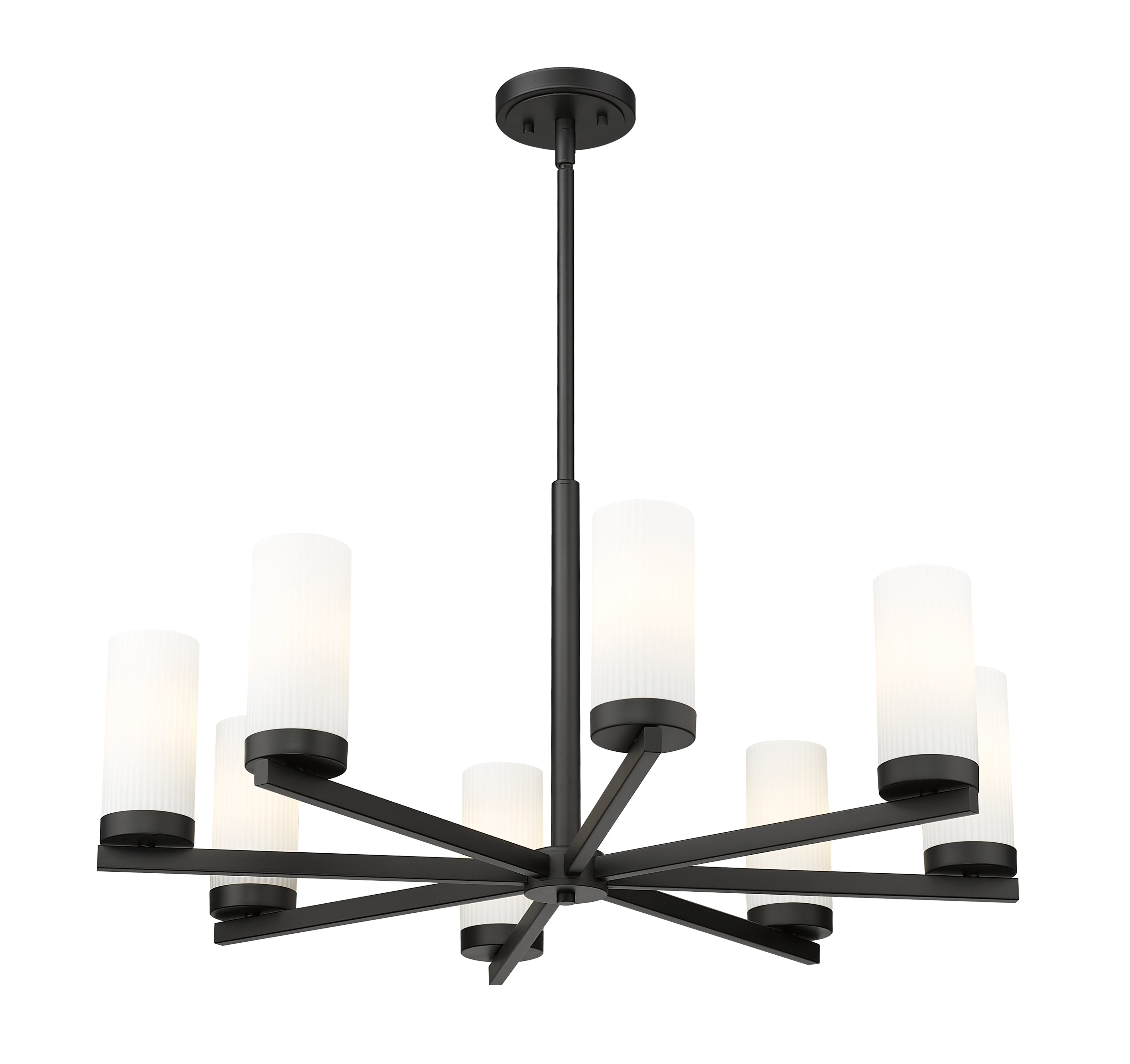 Danica 8 Light Chandelier Matte Black