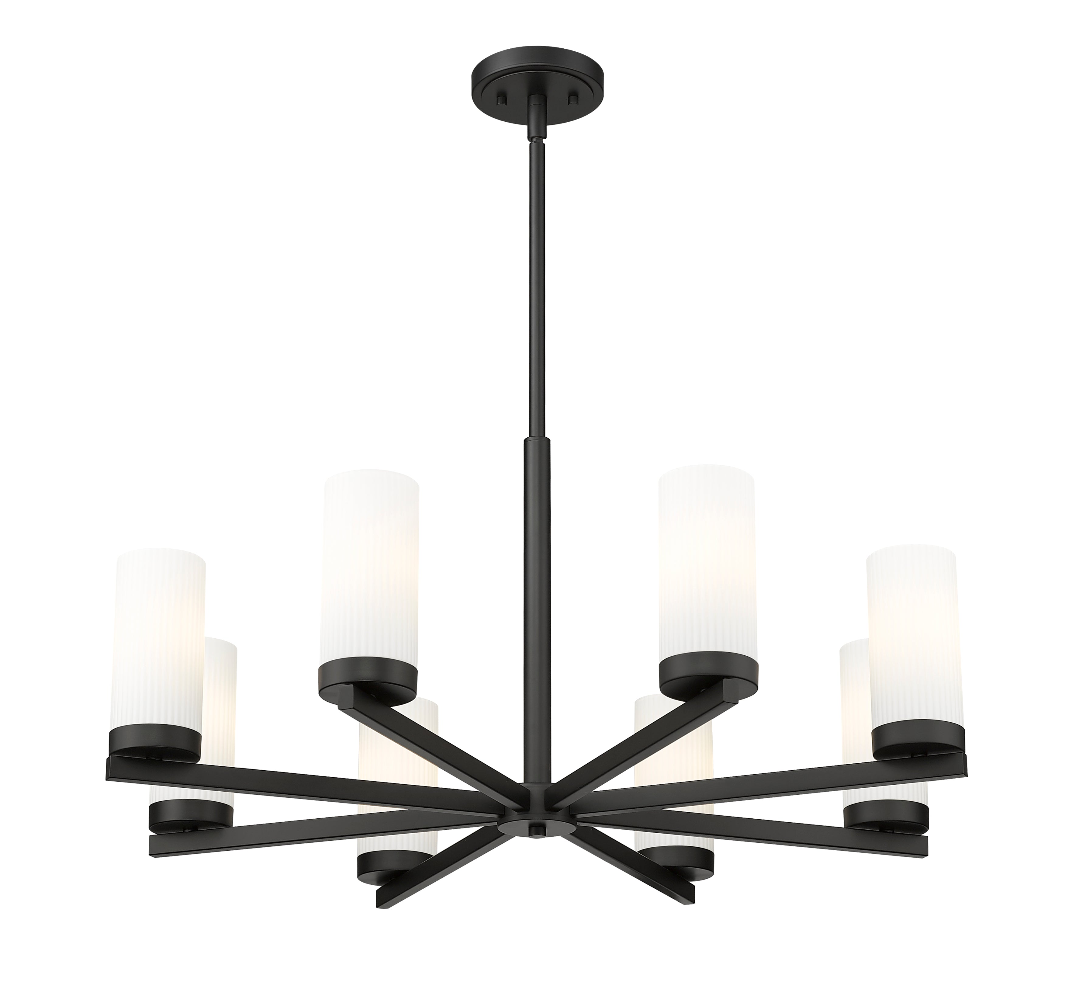 Danica 8 Light Chandelier Matte Black