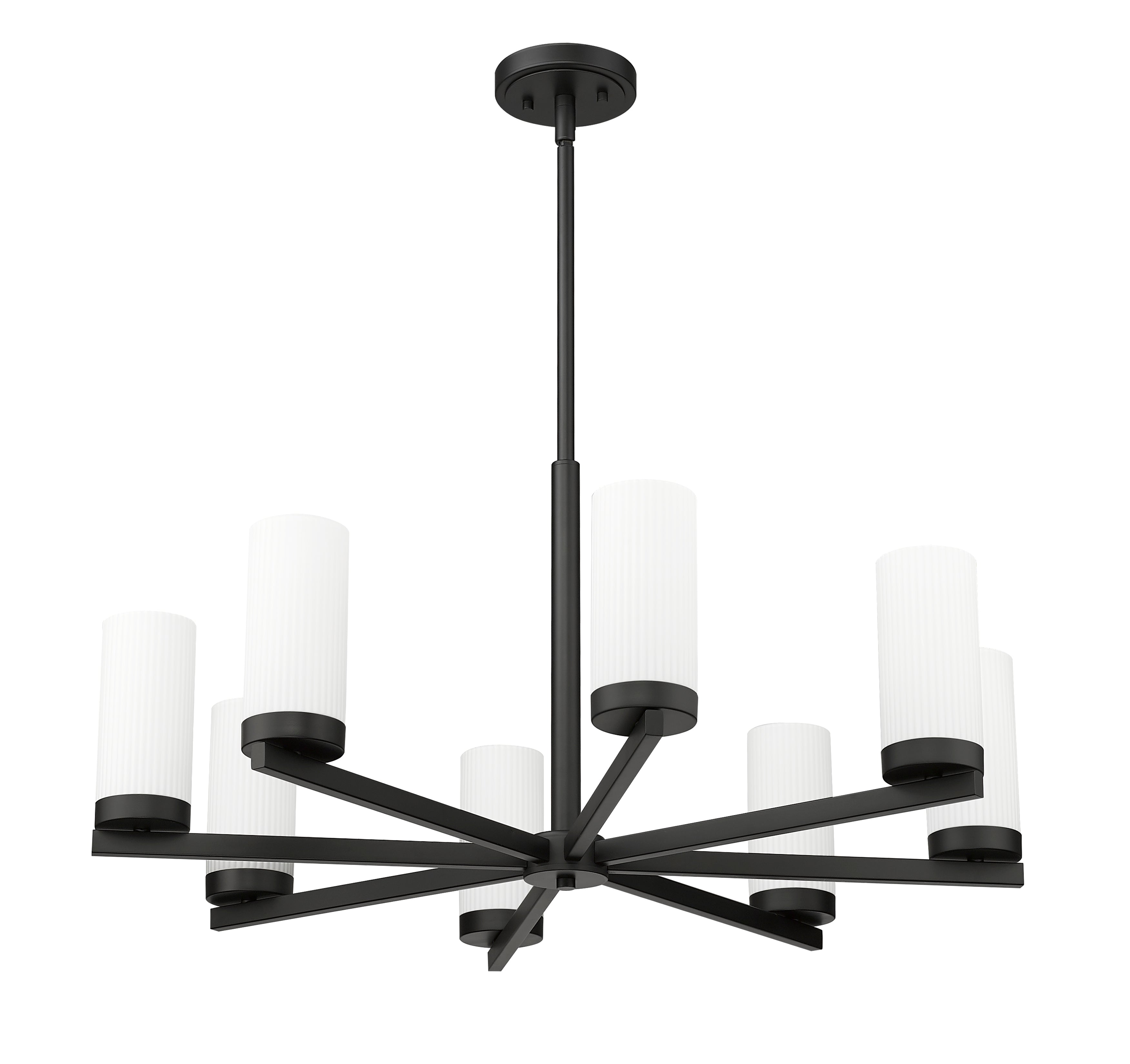 Danica 8 Light Chandelier Matte Black