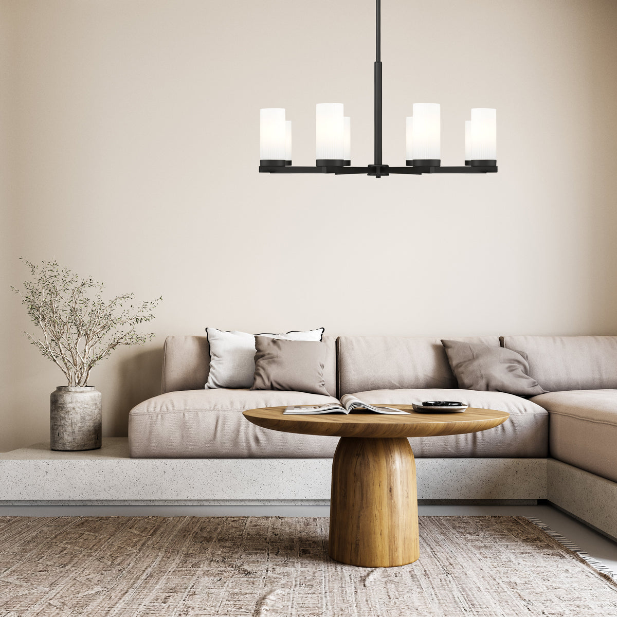 Danica 8 Light Chandelier Matte Black