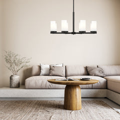 Danica 8 Light Chandelier Matte Black