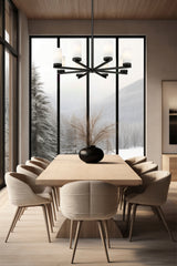 Danica 8 Light Chandelier Matte Black