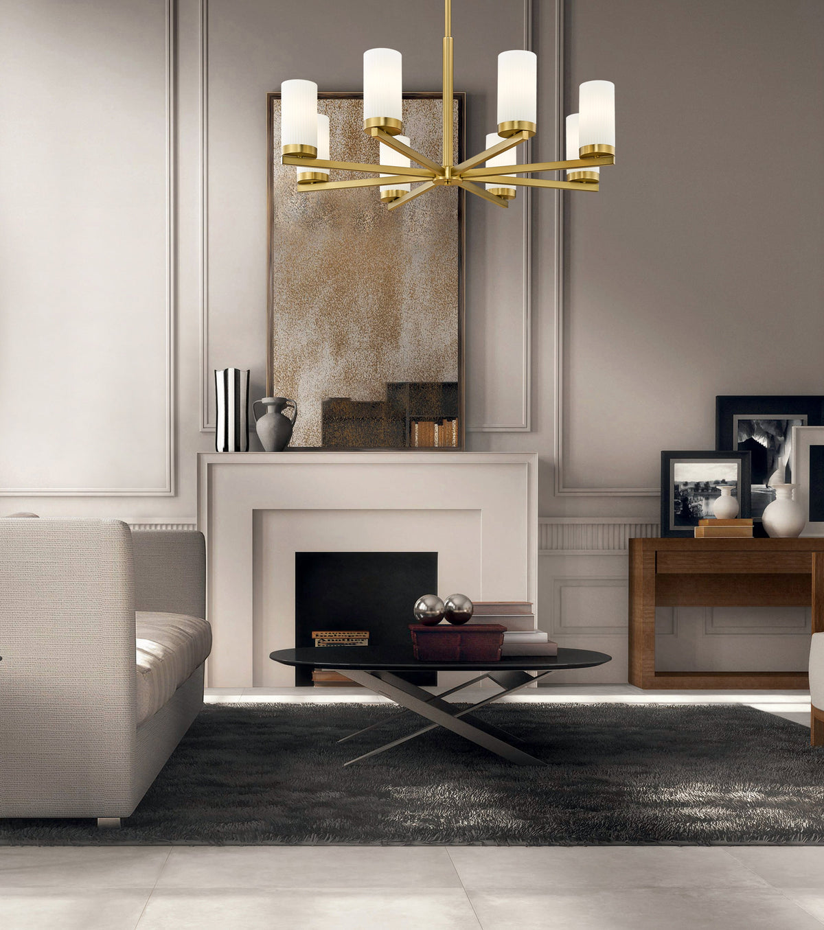 Danica 8 Light Chandelier Modern Gold
