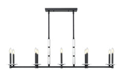 Kaden 10 Light Linear Chandelier Matte Black