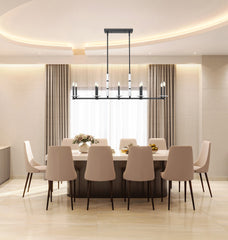 Kaden 10 Light Linear Chandelier Matte Black