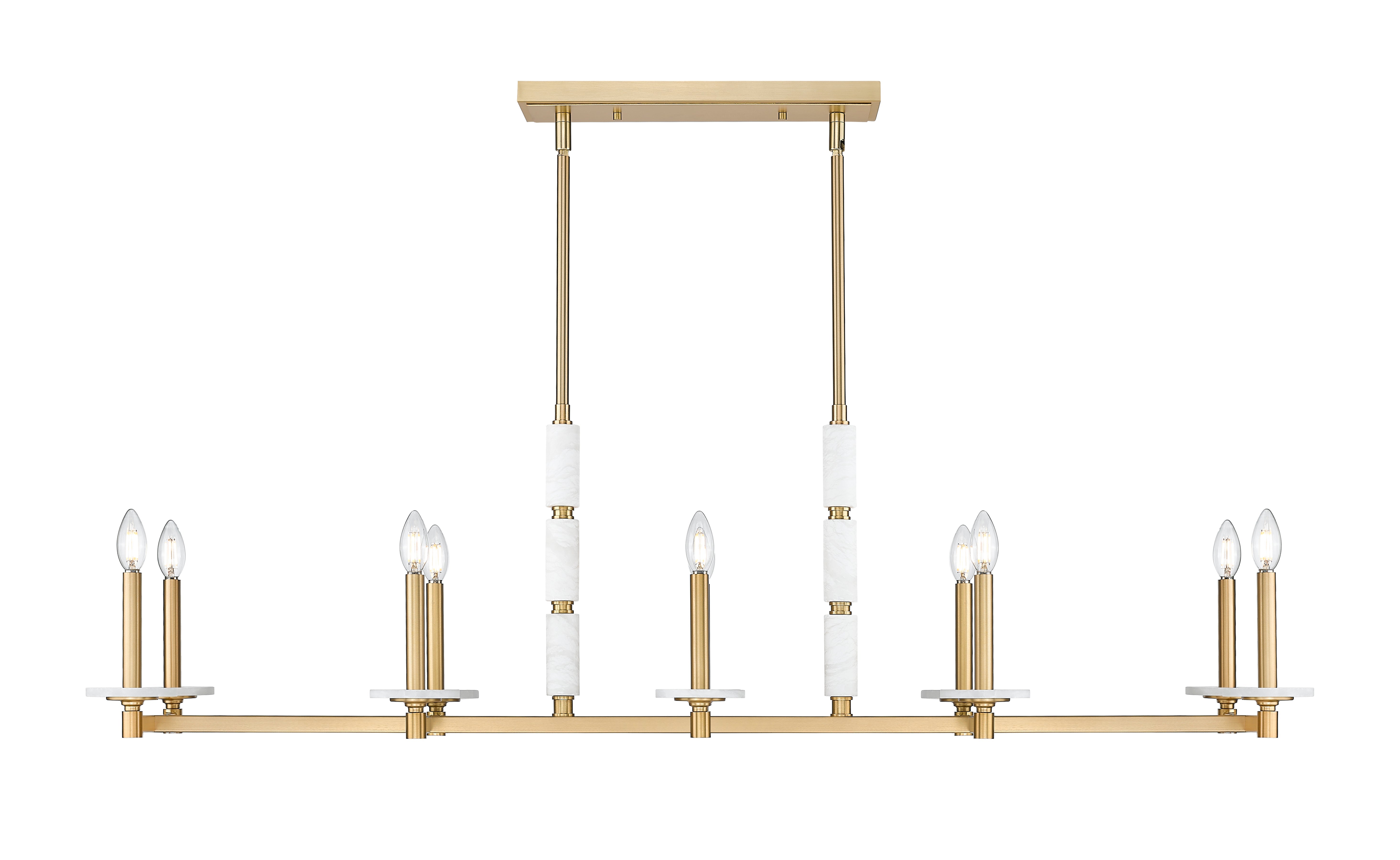 Kaden 10 Light Linear Chandelier Modern Gold