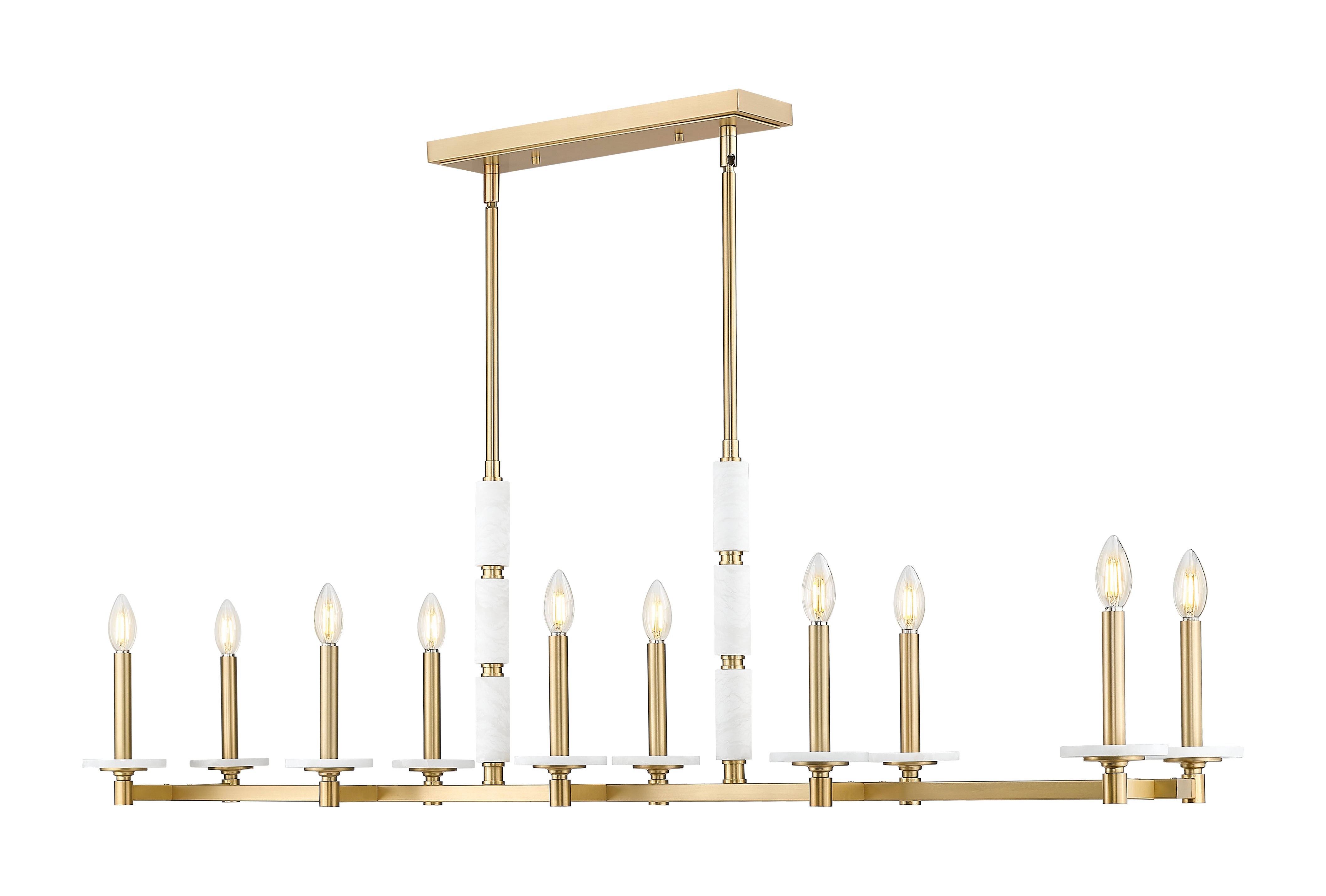 Kaden 10 Light Linear Chandelier Modern Gold
