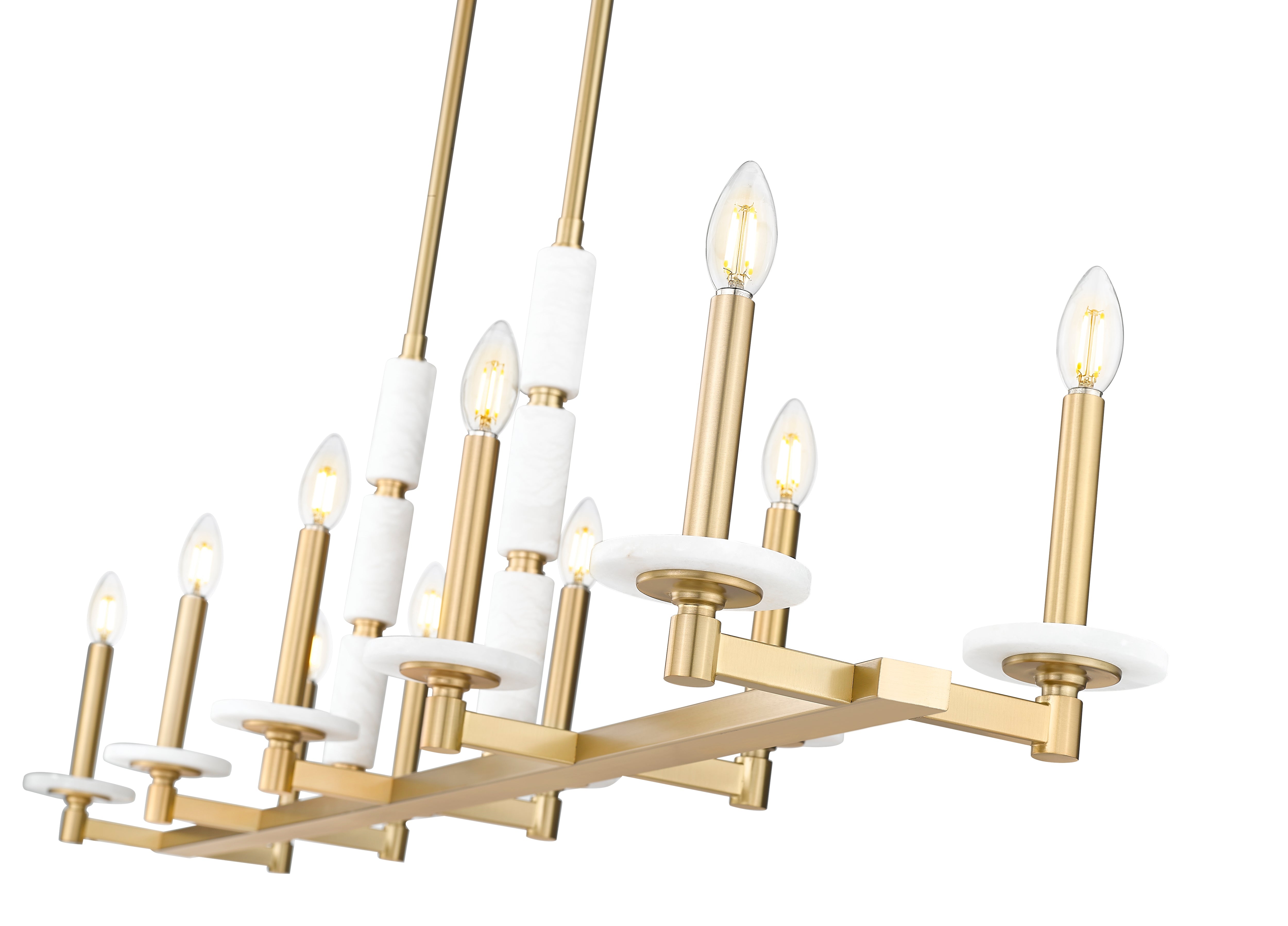 Kaden 10 Light Linear Chandelier Modern Gold