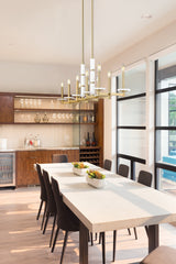 Kaden 10 Light Linear Chandelier Modern Gold