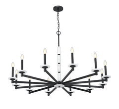 Kaden 12 Light Chandelier Matte Black