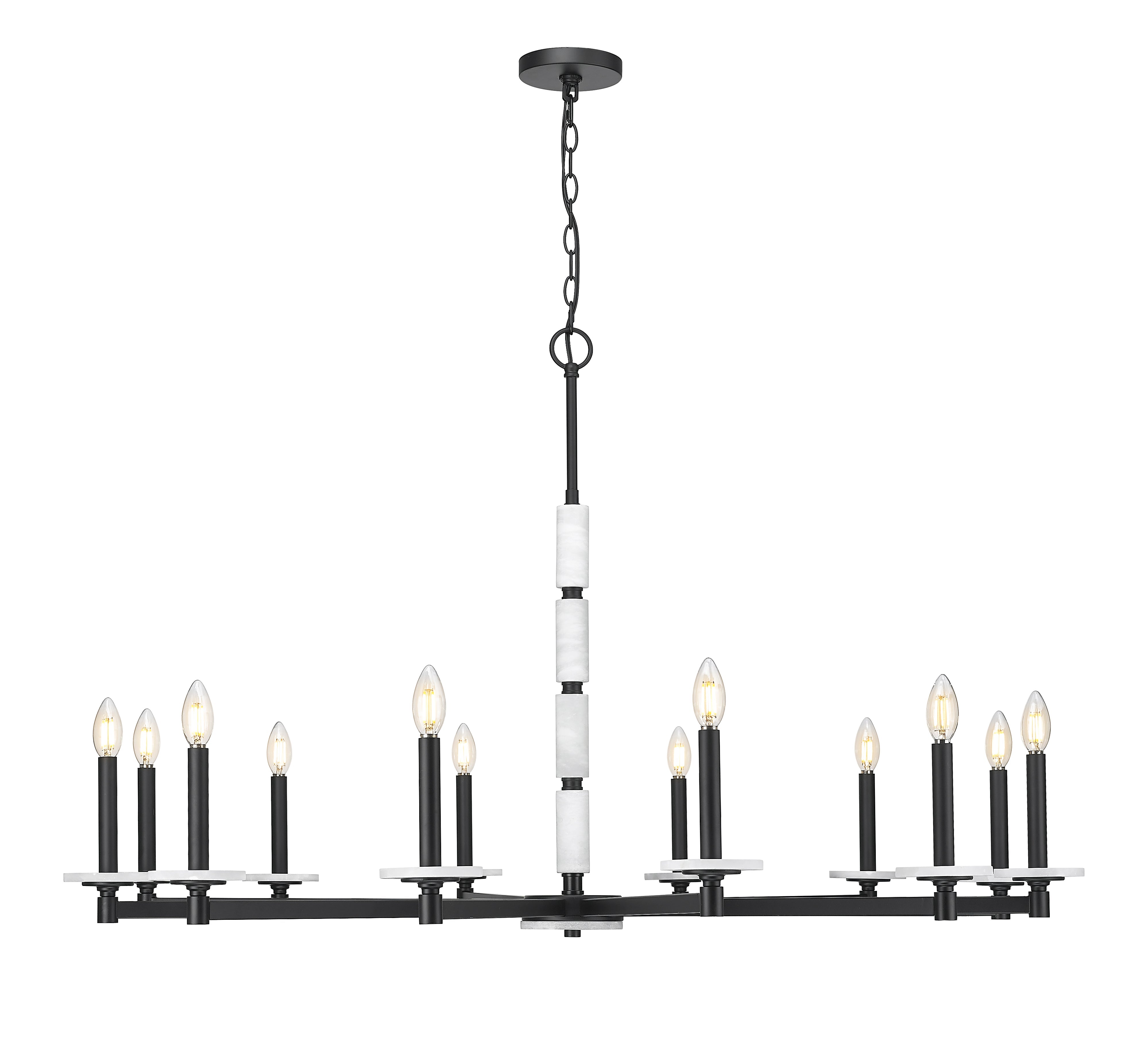 Kaden 12 Light Chandelier Matte Black