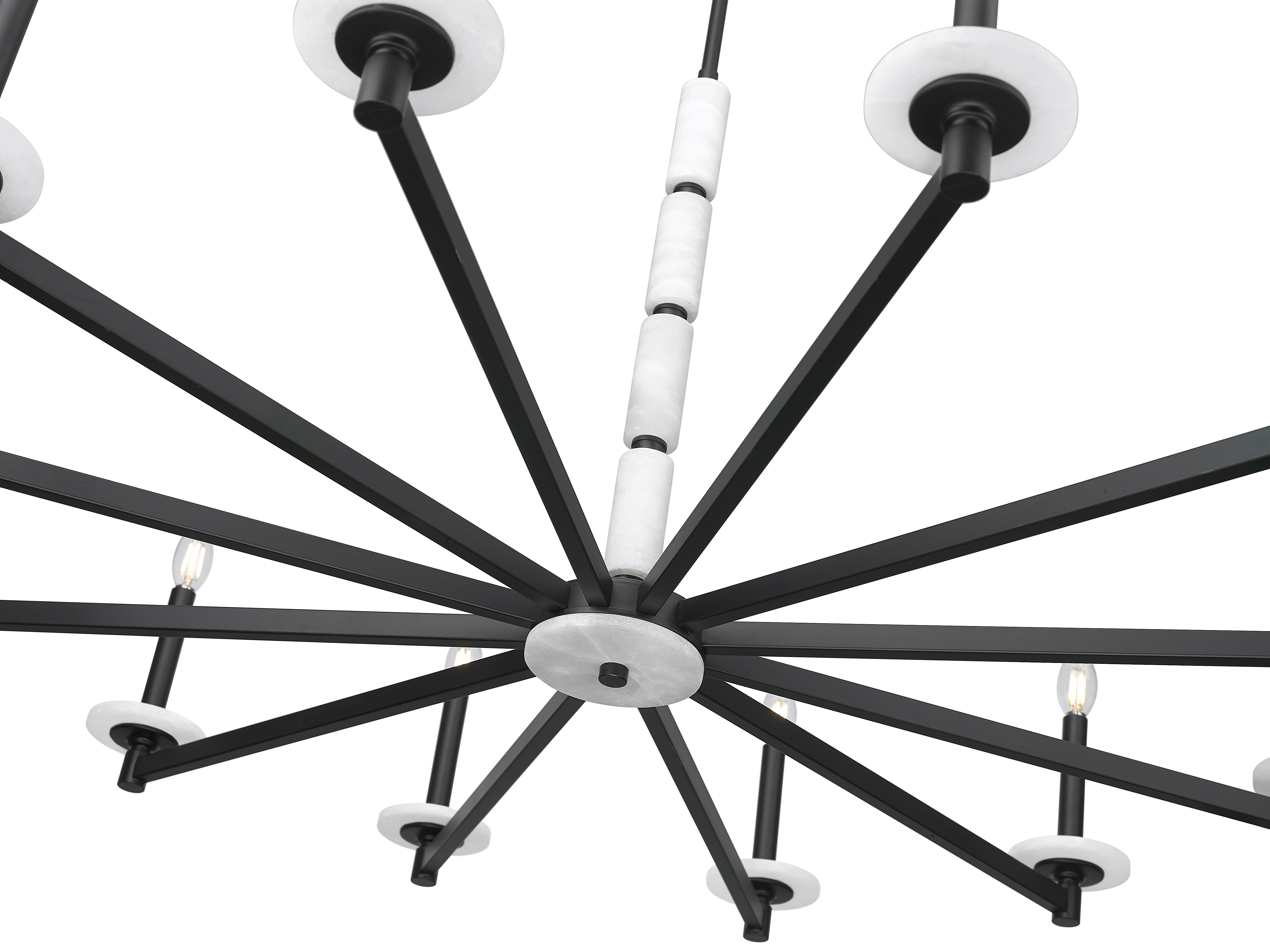 Kaden 12 Light Chandelier Matte Black