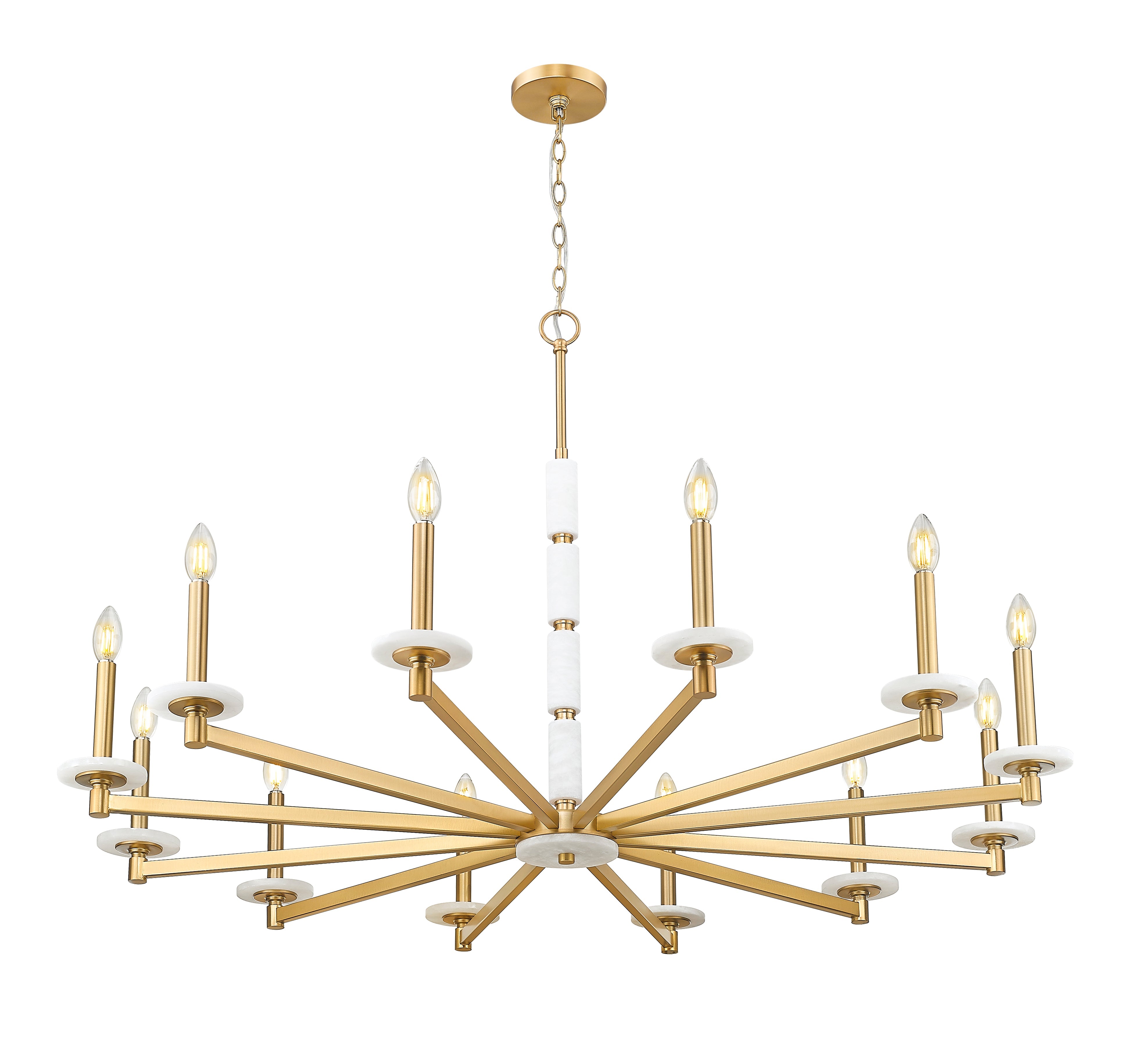 Kaden 12 Light Chandelier Modern Gold