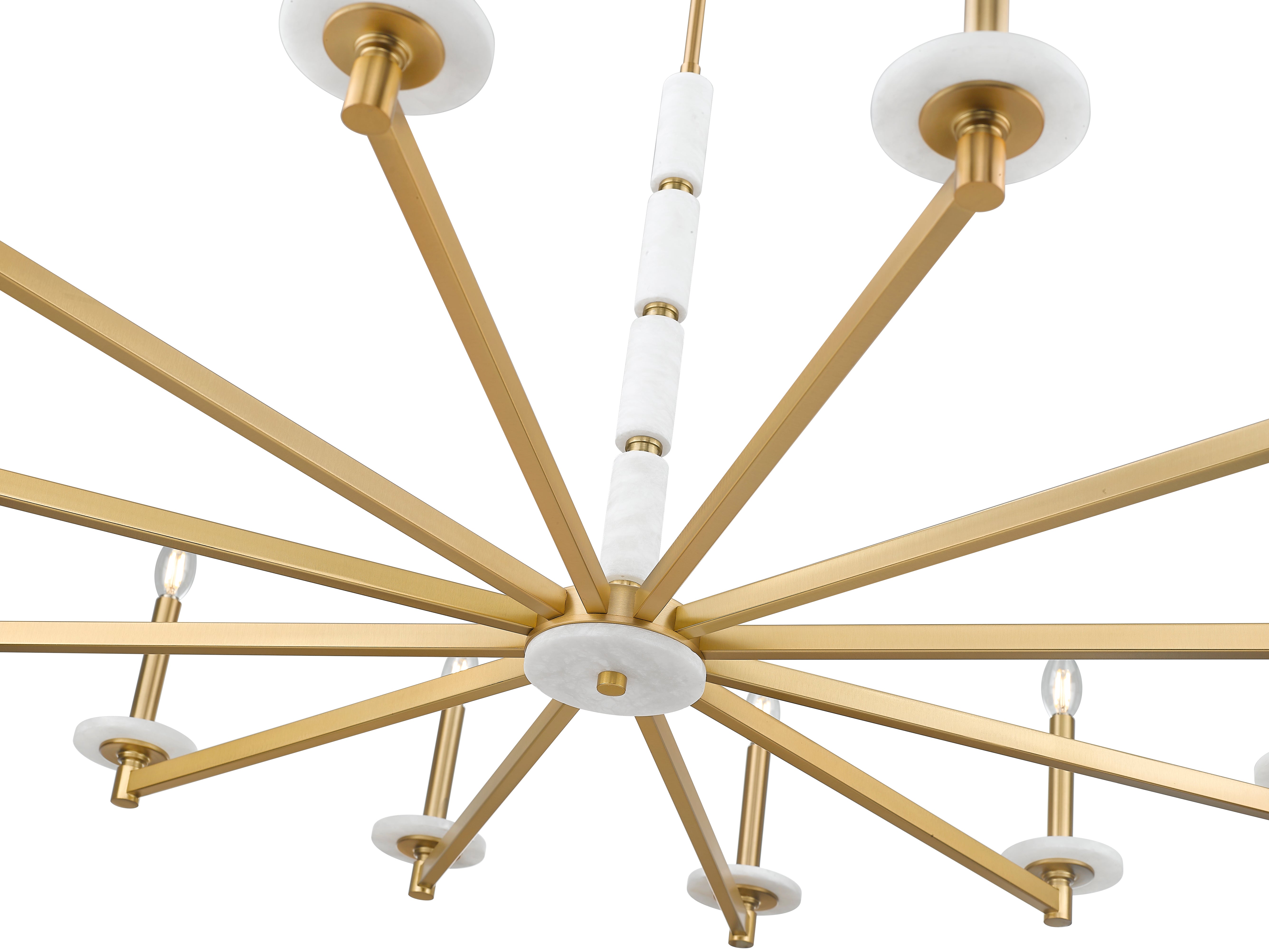 Kaden 12 Light Chandelier Modern Gold