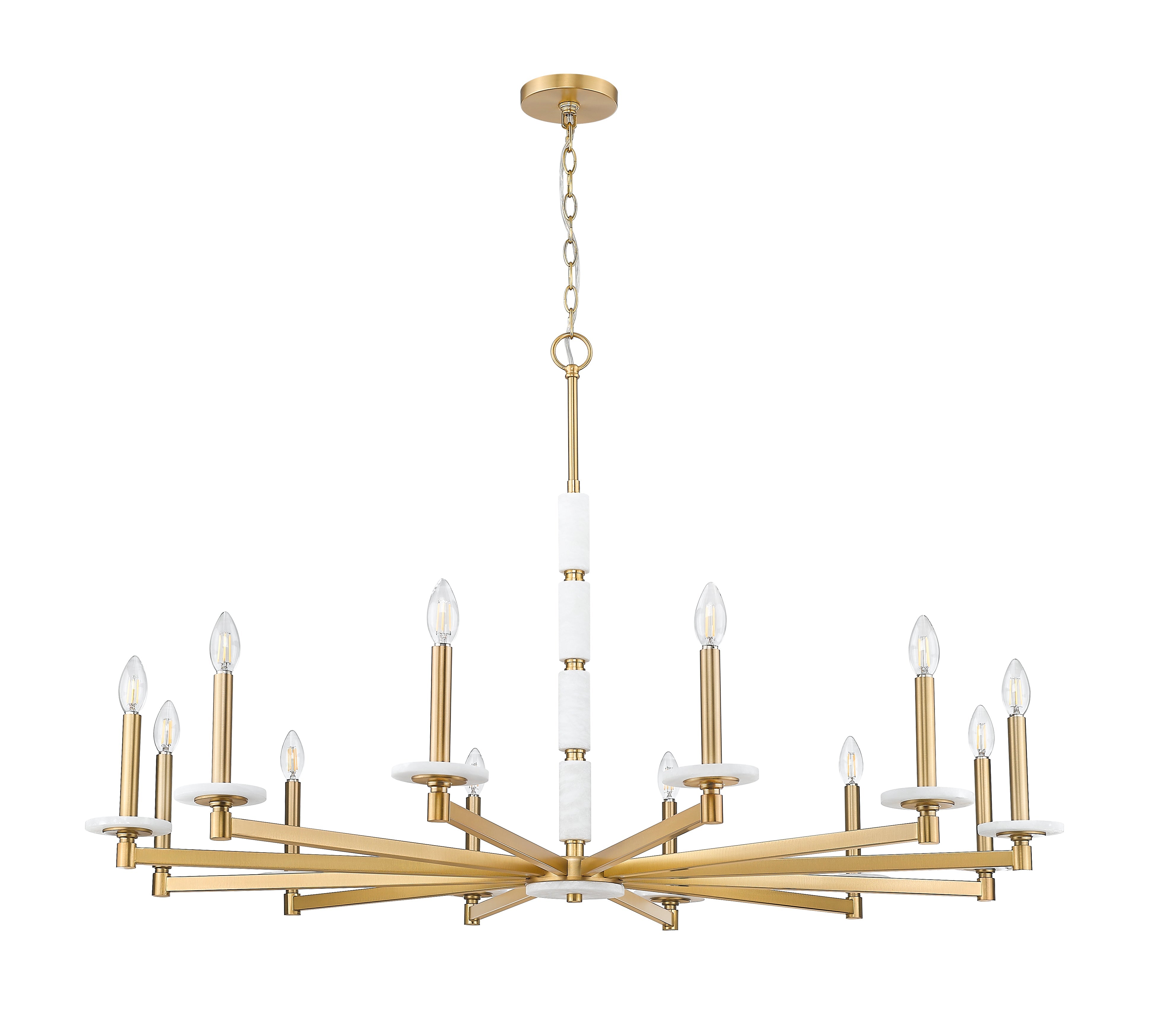 Kaden 12 Light Chandelier Modern Gold