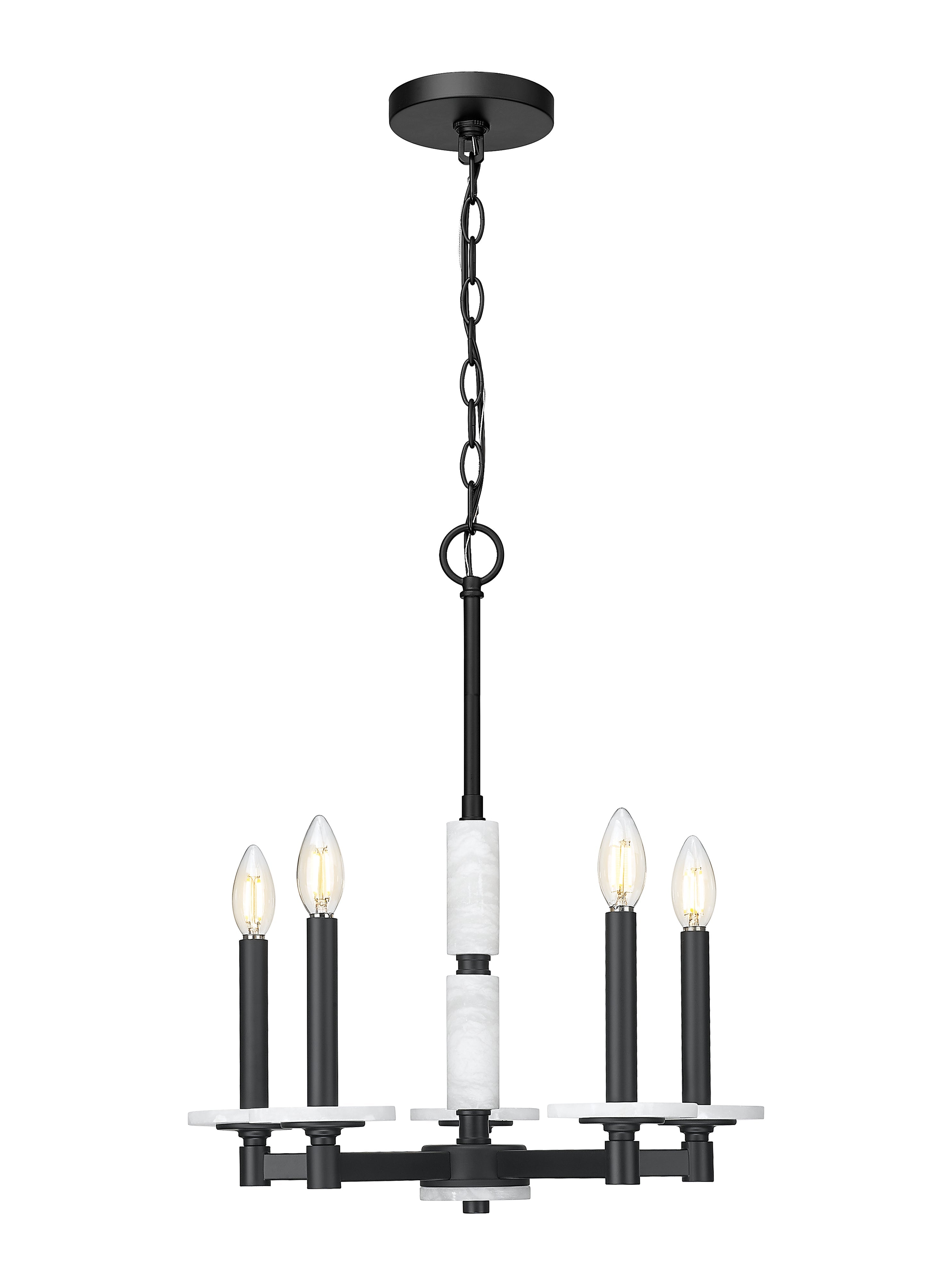 Kaden 5 Light Chandelier Matte Black