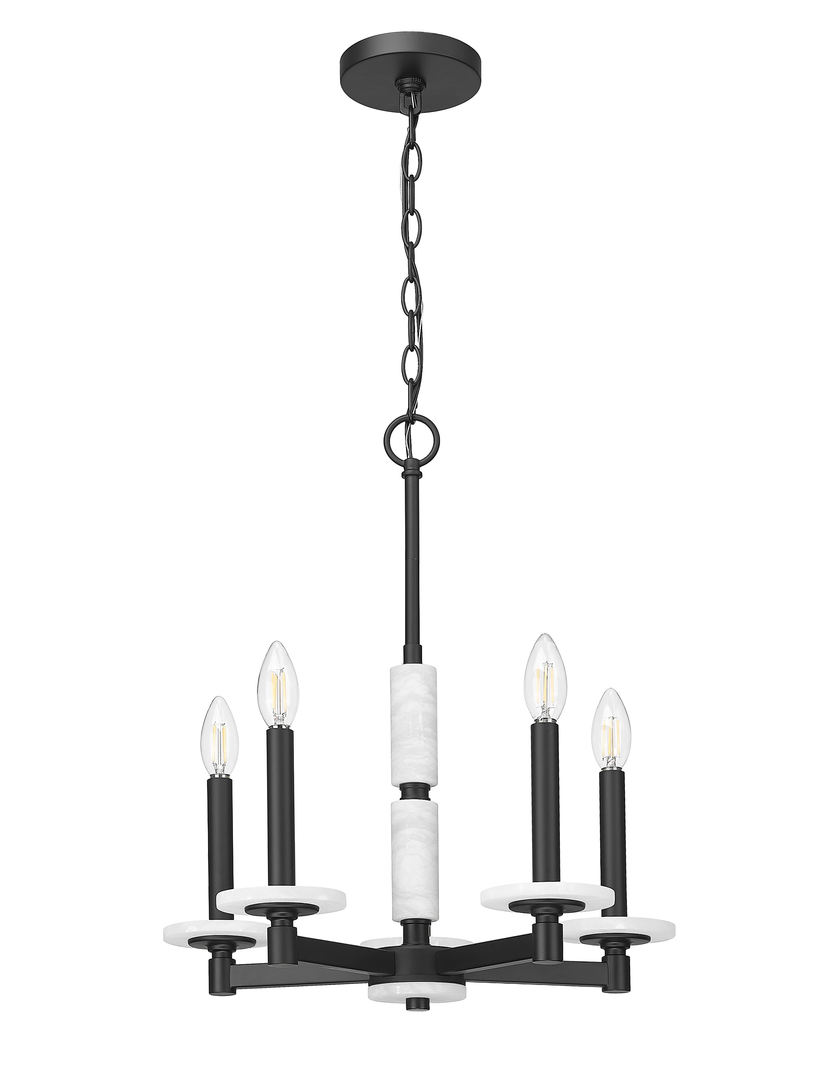 Kaden 5 Light Chandelier Matte Black