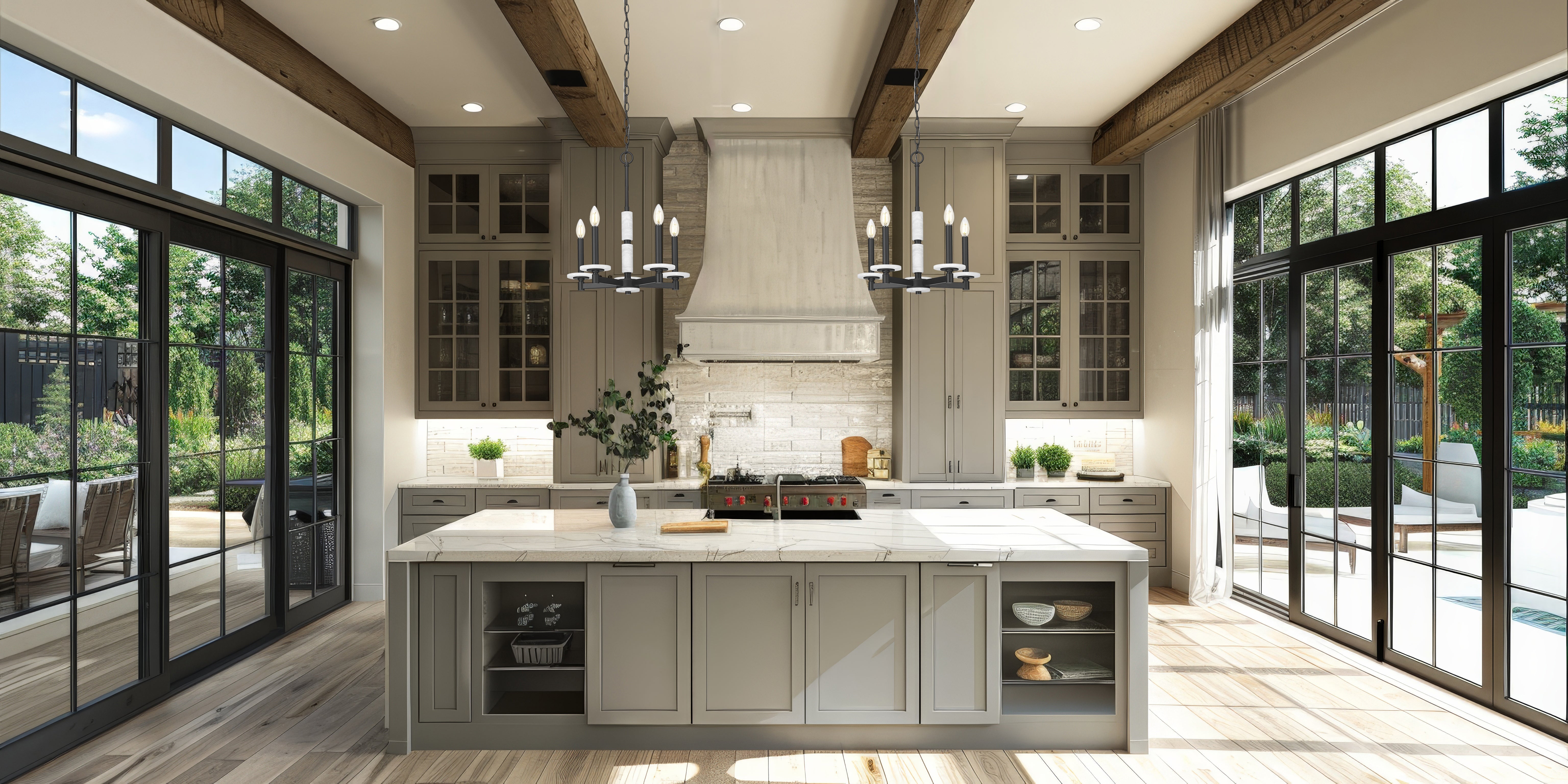 Kaden 5 Light Chandelier Matte Black