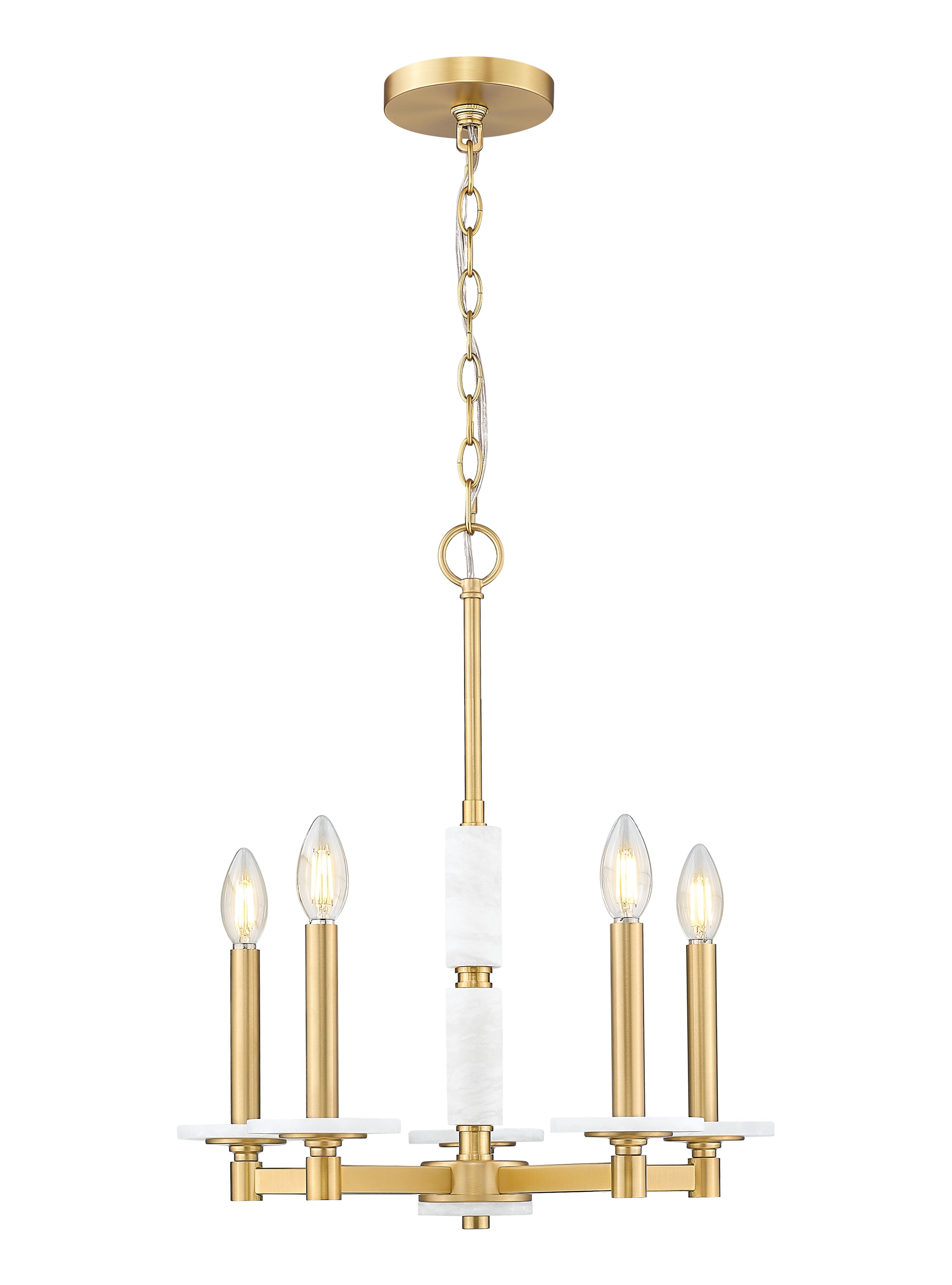 Kaden 5 Light Chandelier Modern Gold