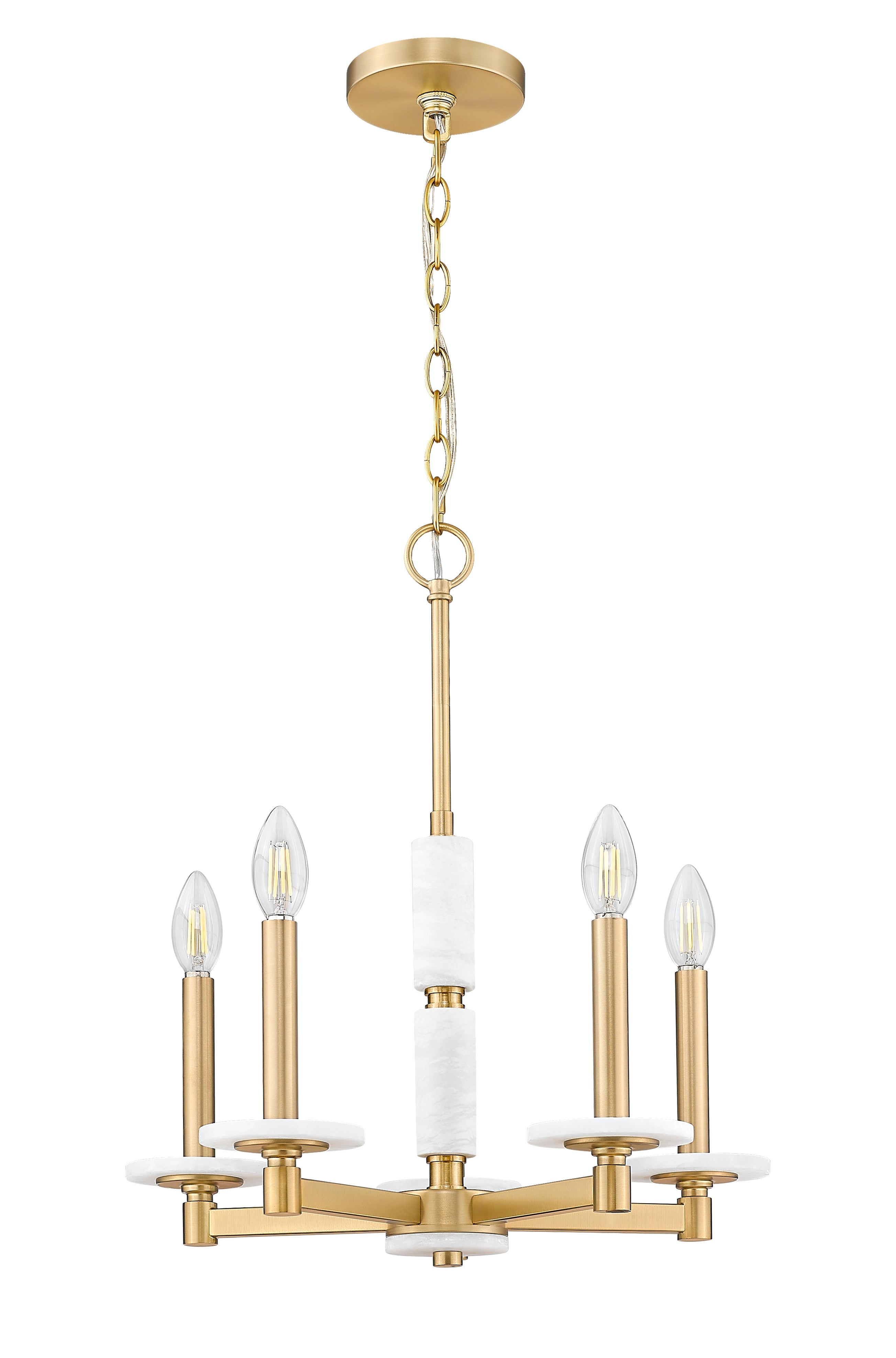Kaden 5 Light Chandelier Modern Gold