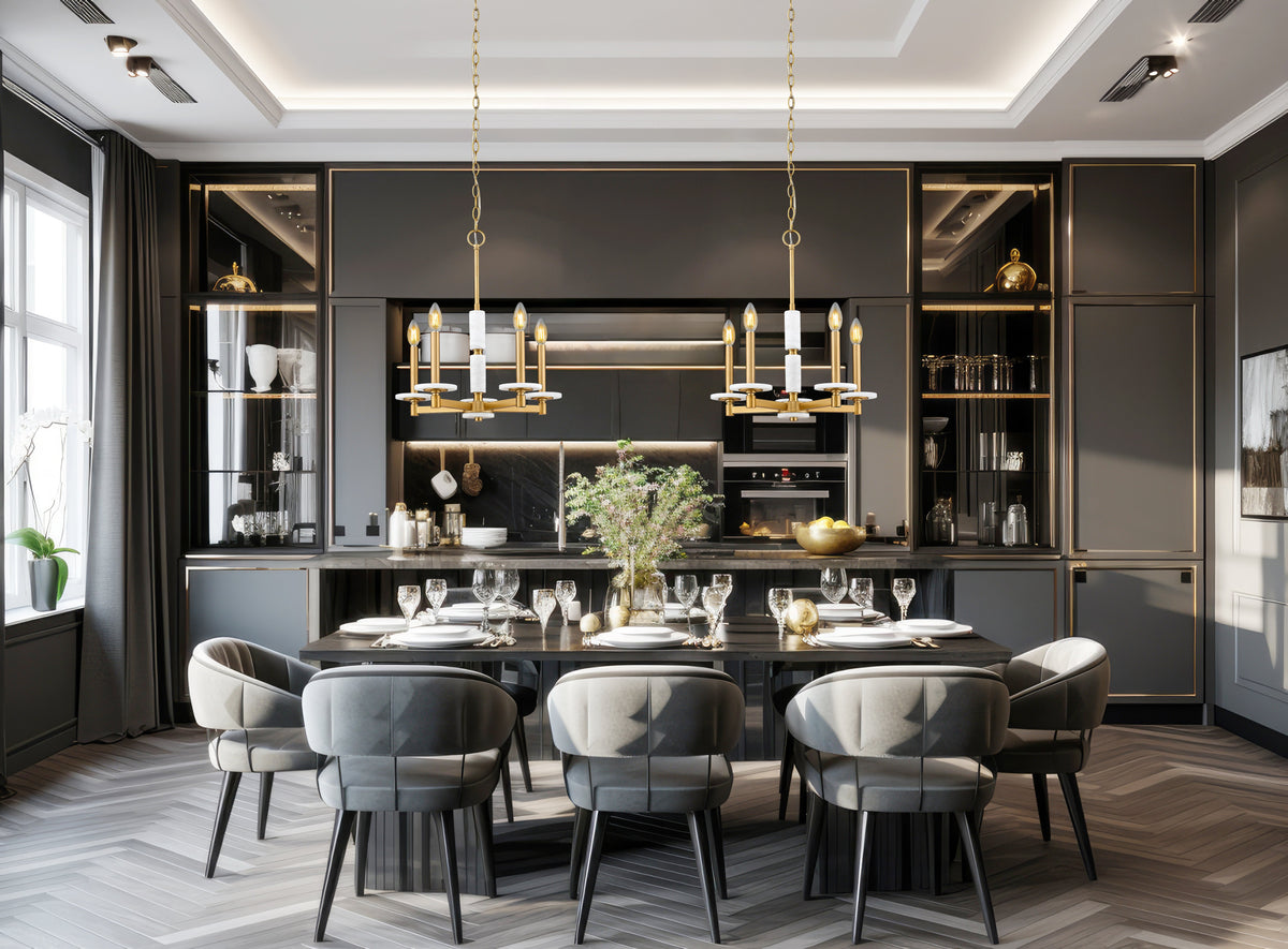 Kaden 5 Light Chandelier Modern Gold