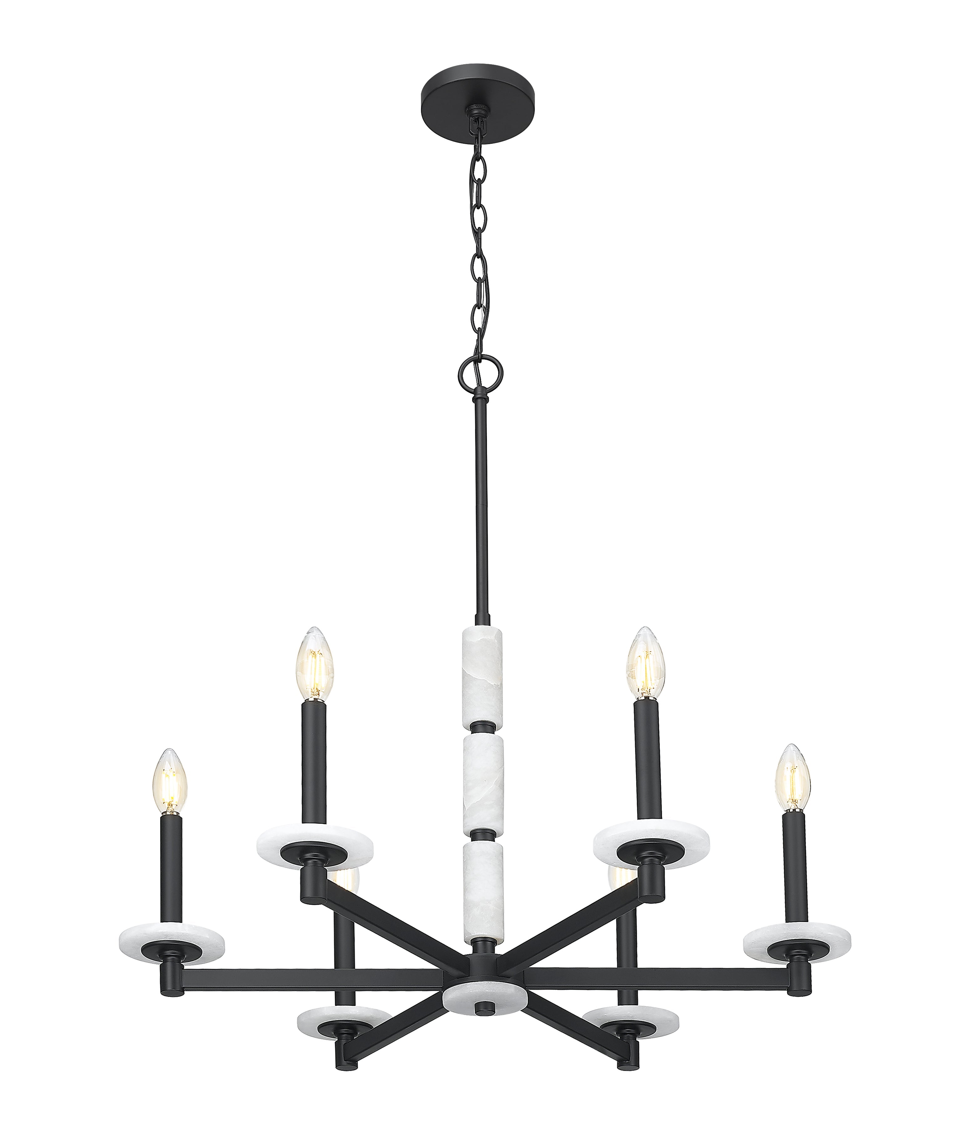 Kaden 6 Light Chandelier Matte Black