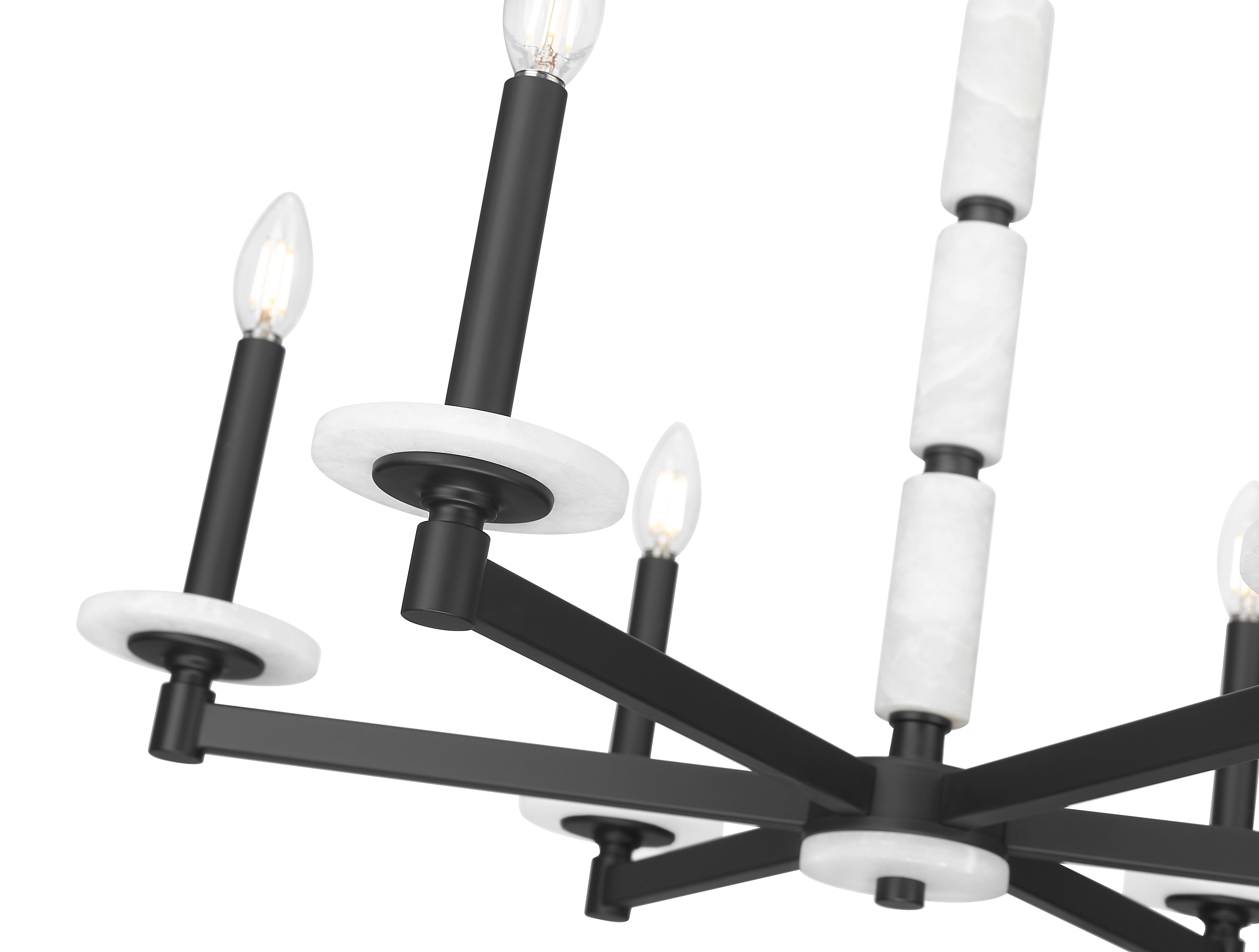 Kaden 6 Light Chandelier Matte Black