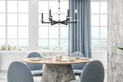 Kaden 6 Light Chandelier Matte Black