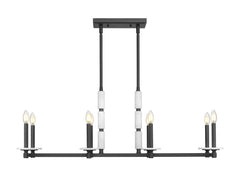 Kaden 8 Light Linear Chandelier Matte Black