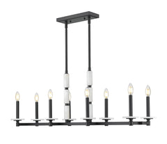 Kaden 8 Light Linear Chandelier Matte Black