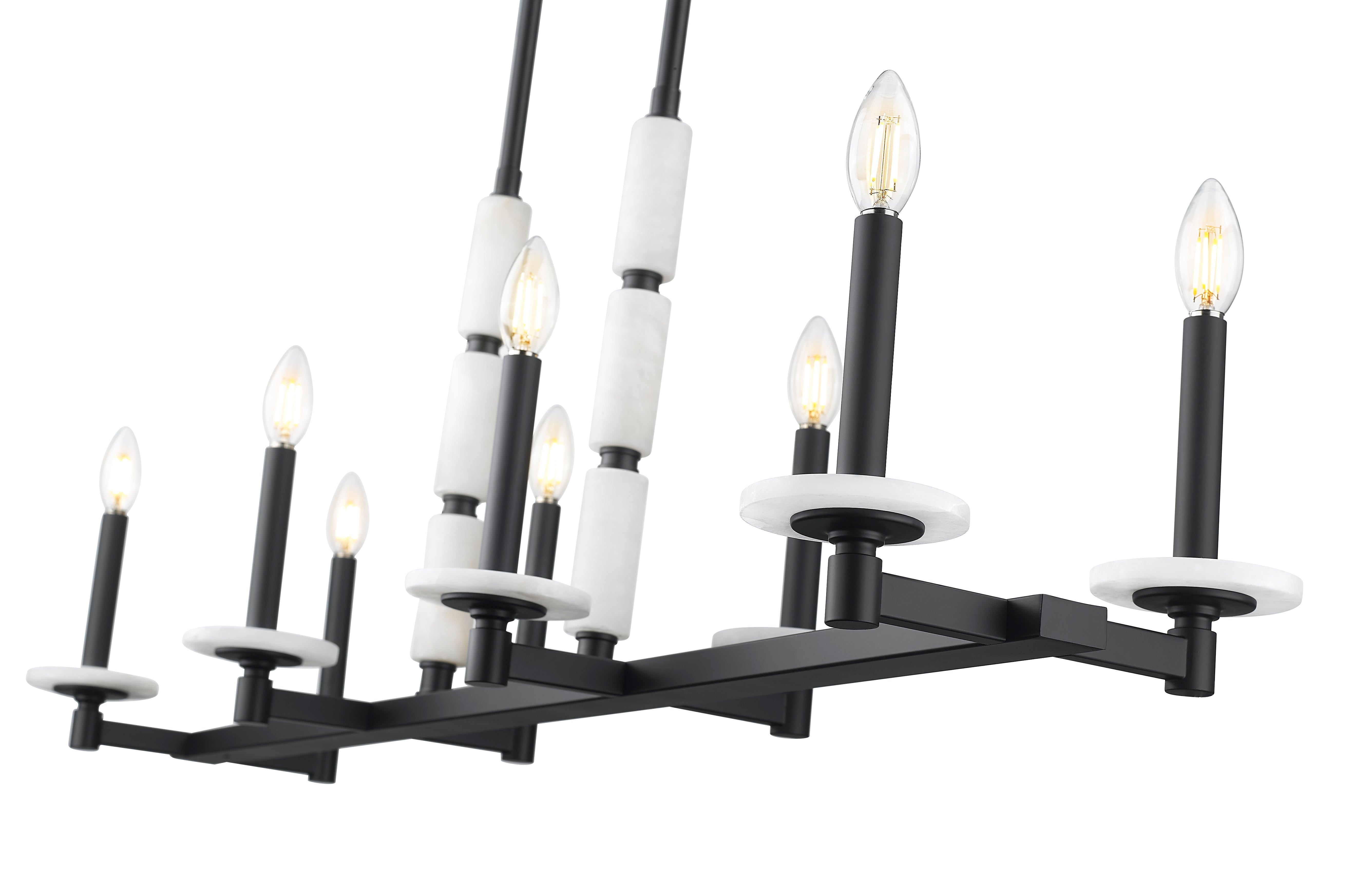 Kaden 8 Light Linear Chandelier Matte Black