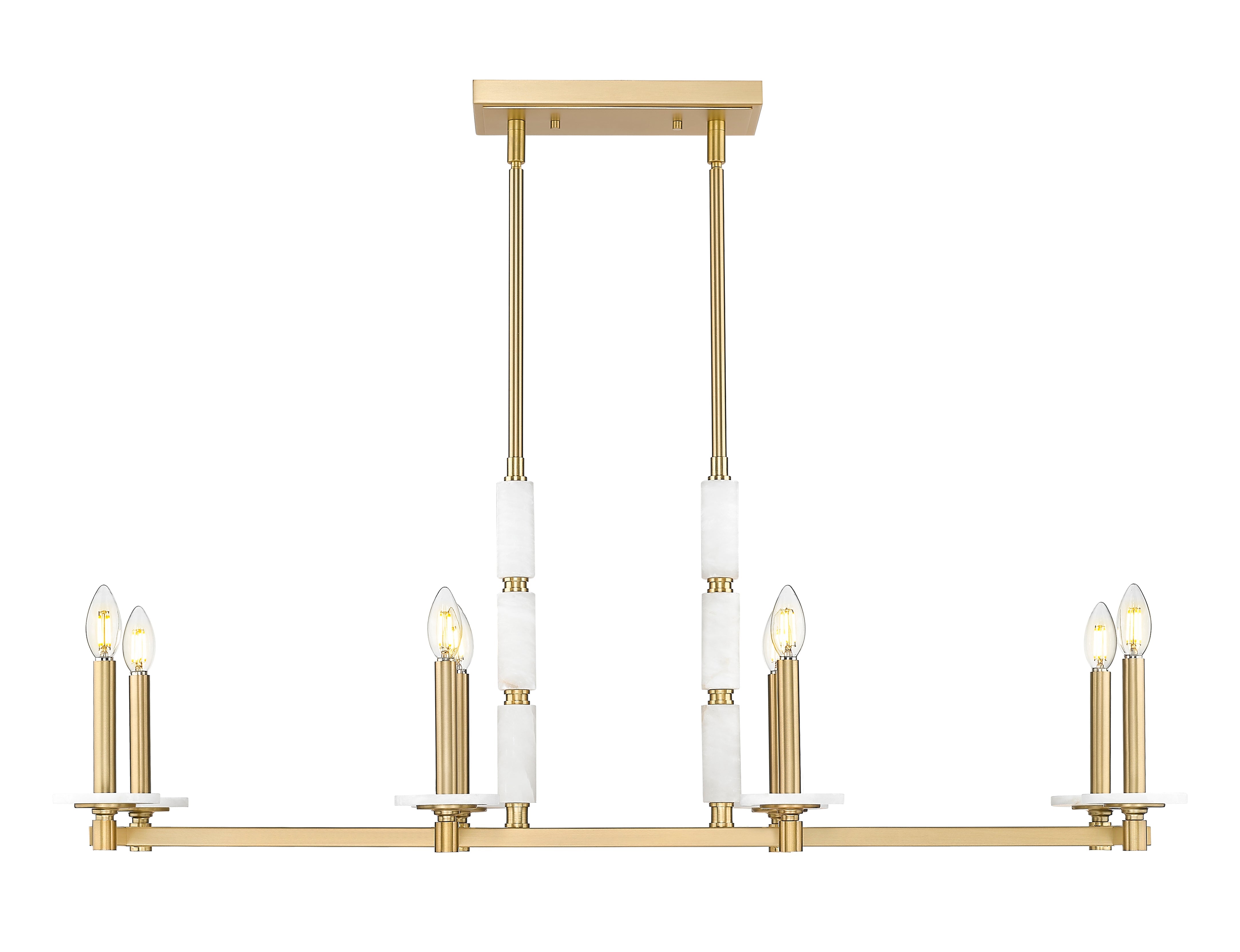 Kaden 8 Light Linear Chandelier Modern Gold