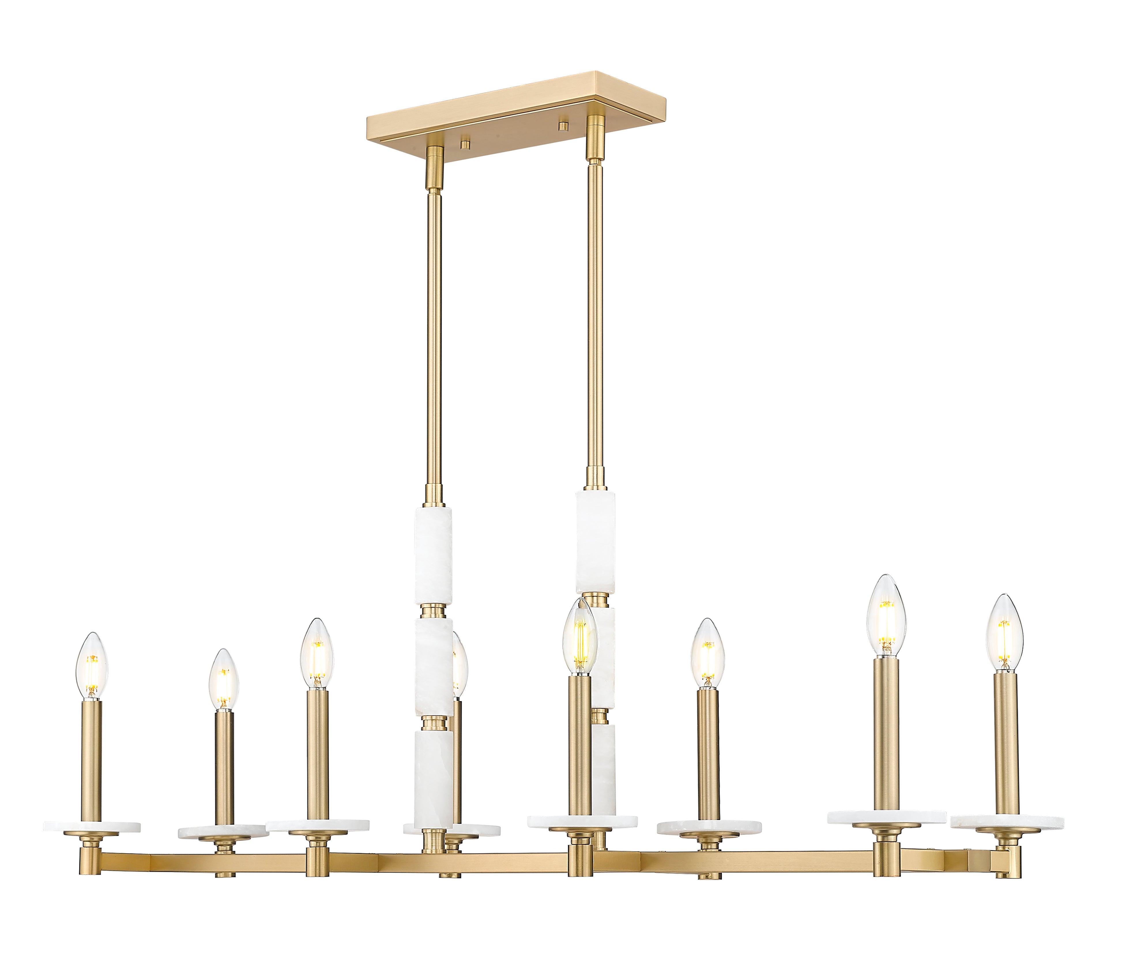 Kaden 8 Light Linear Chandelier Modern Gold