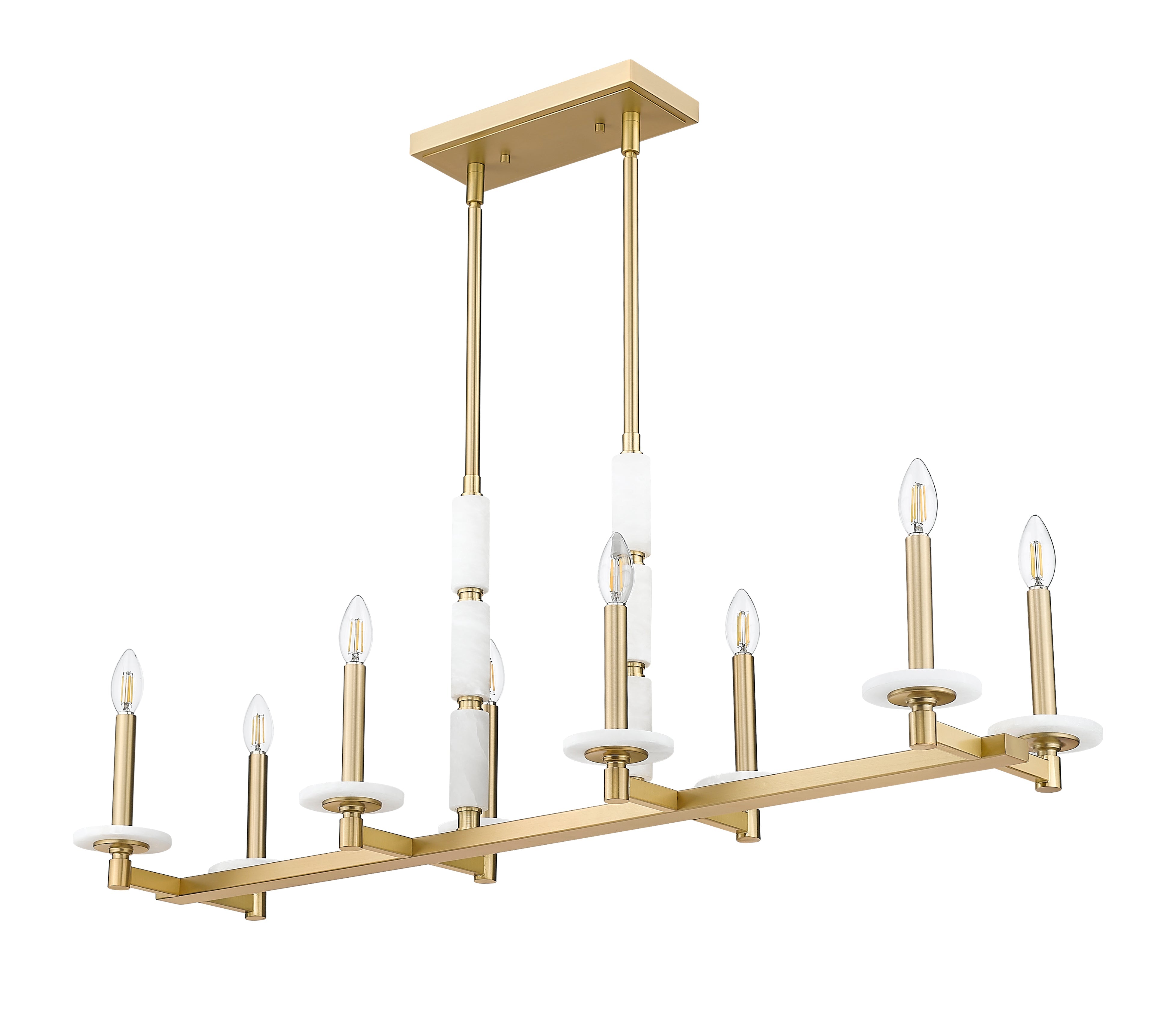 Kaden 8 Light Linear Chandelier Modern Gold