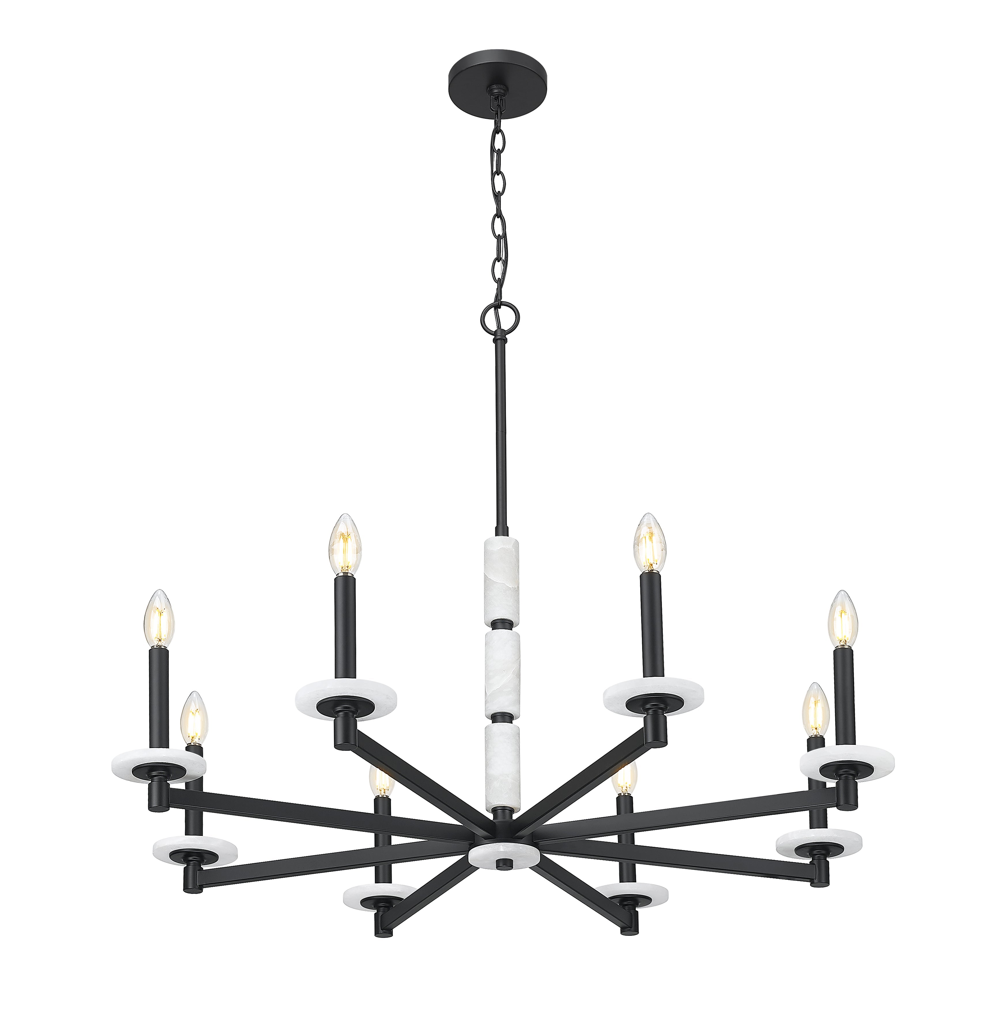 Kaden 8 Light Chandelier Matte Black
