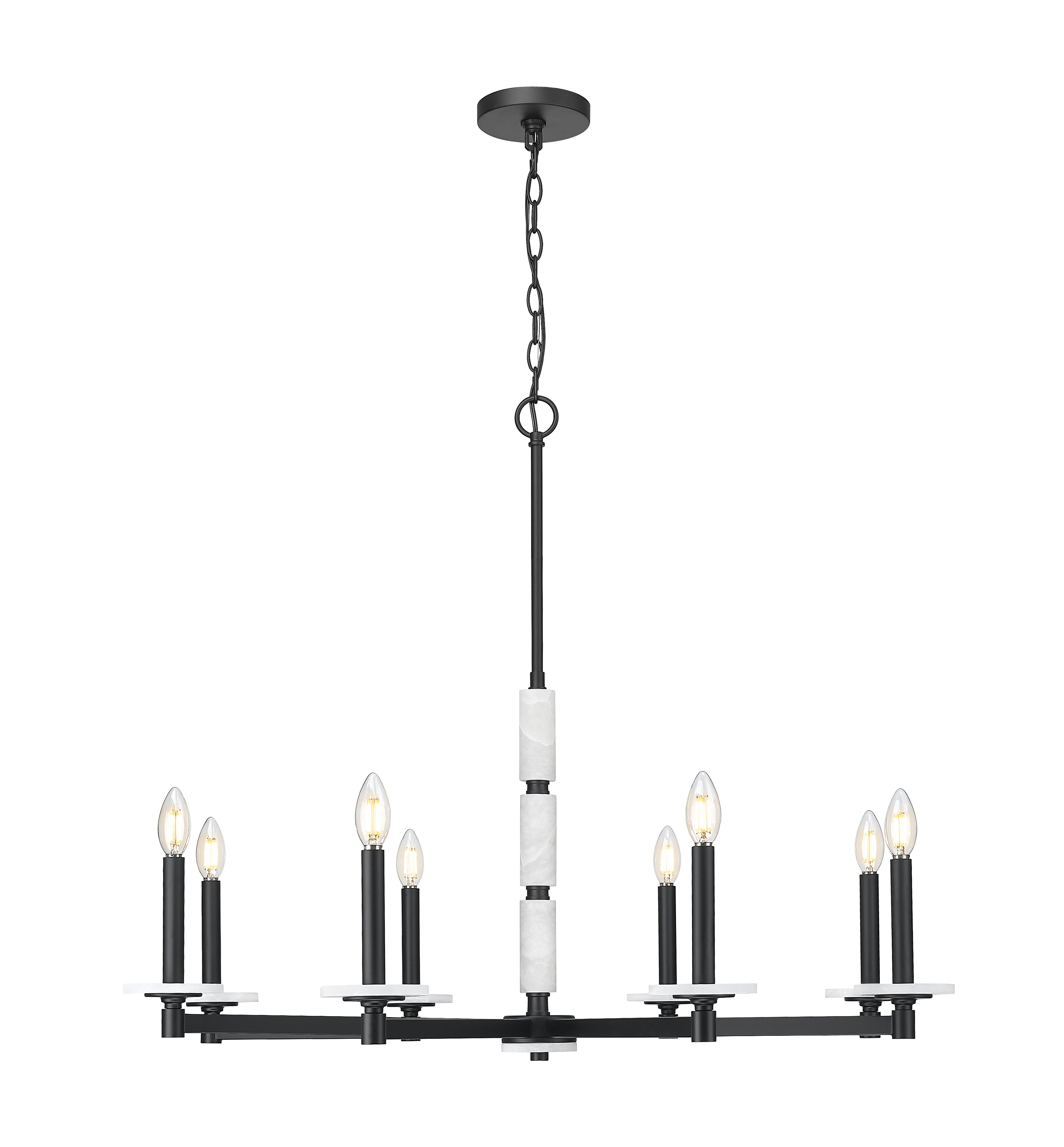 Kaden 8 Light Chandelier Matte Black