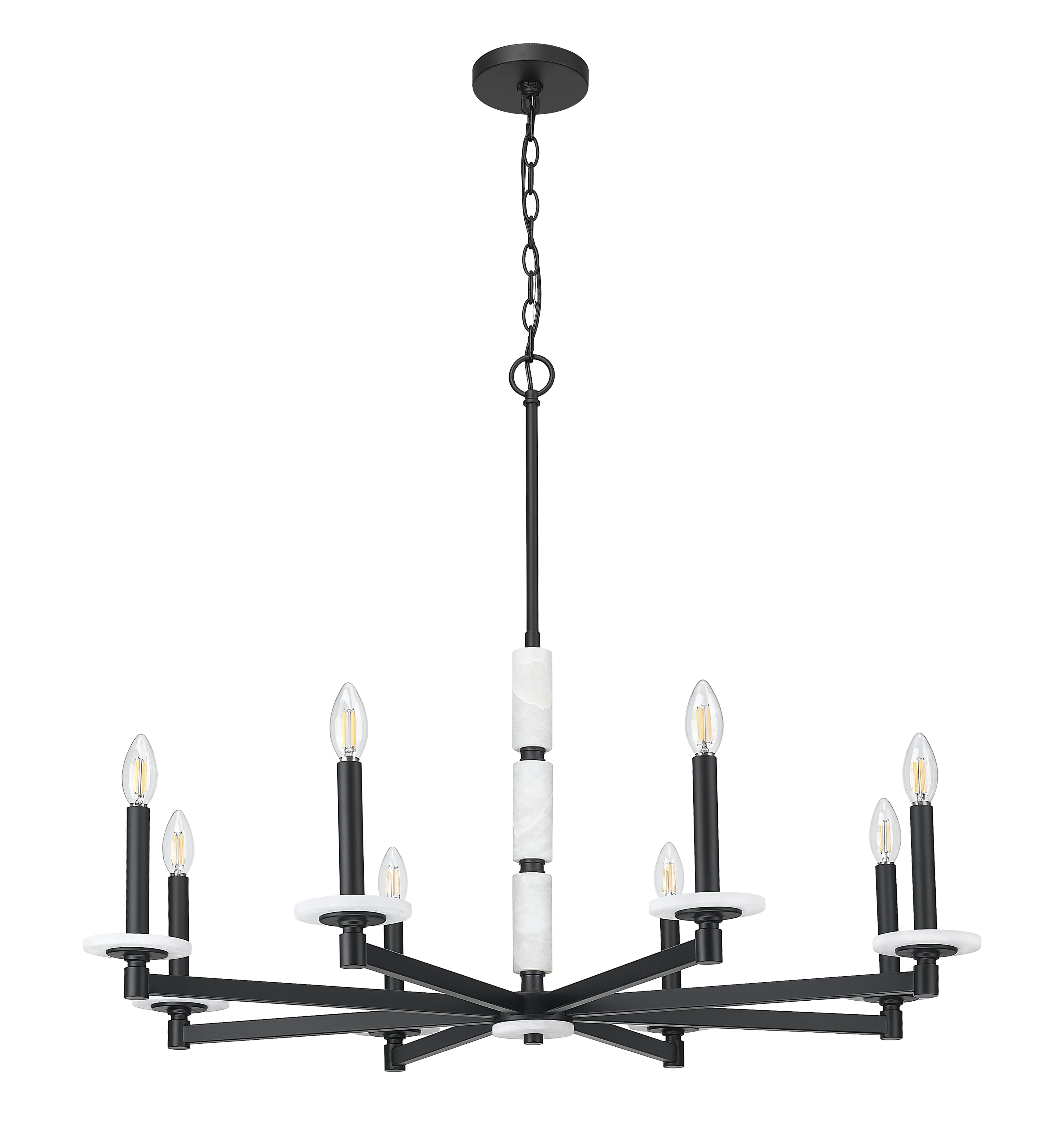 Kaden 8 Light Chandelier Matte Black